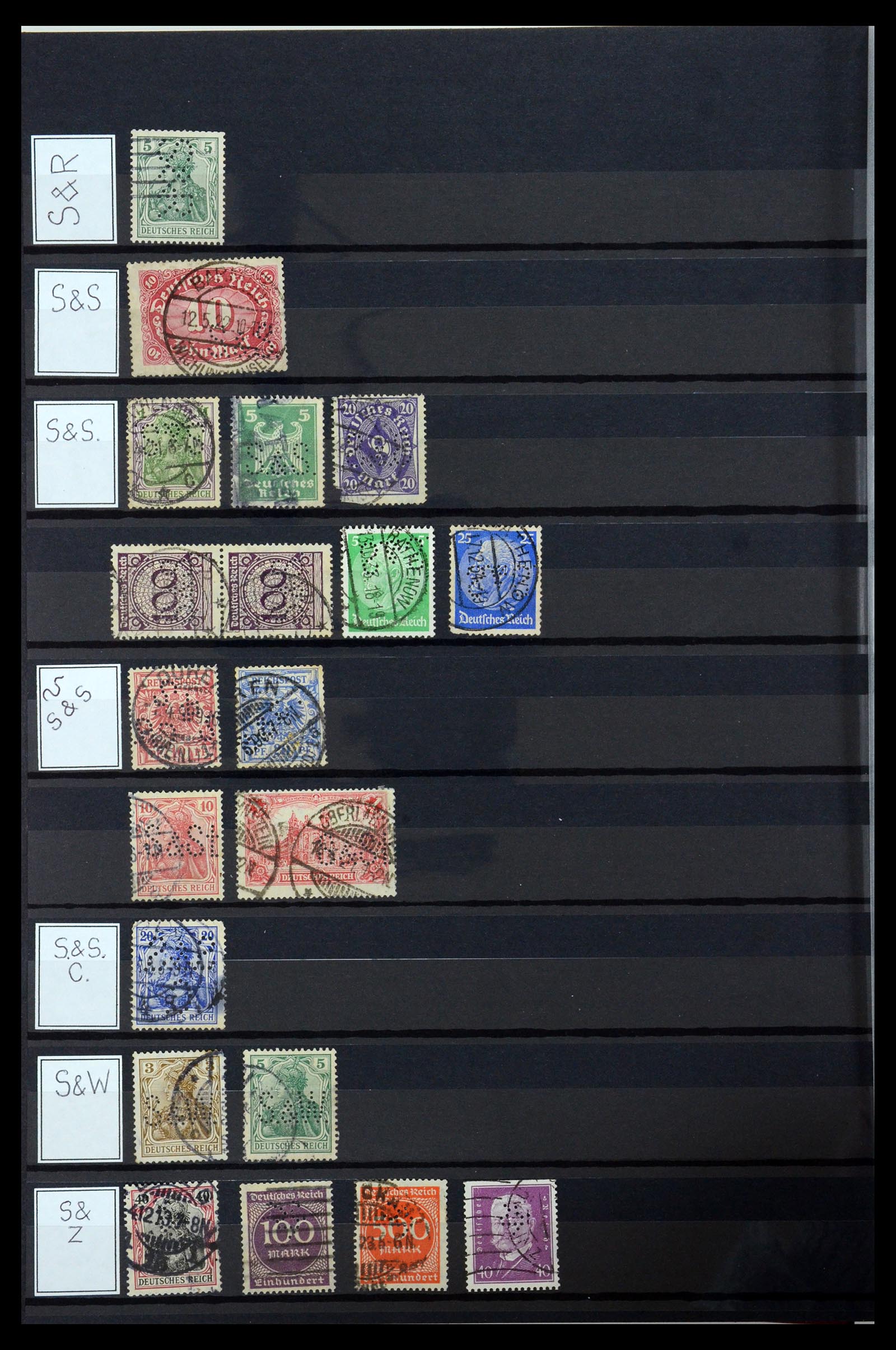 36405 310 - Postzegelverzameling 36405 Duitse Rijk perfins 1880-1945.