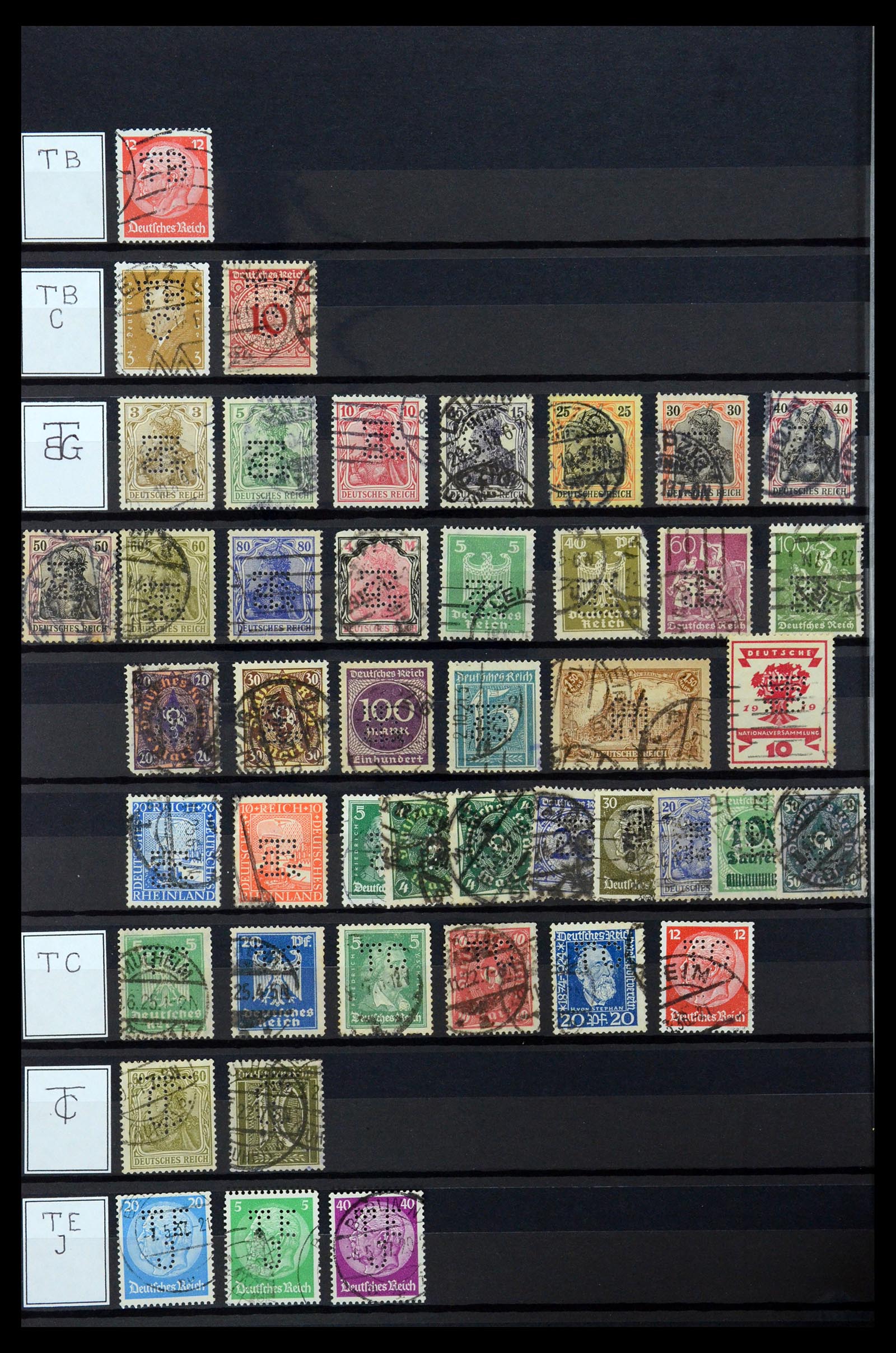 36405 311 - Postzegelverzameling 36405 Duitse Rijk perfins 1880-1945.