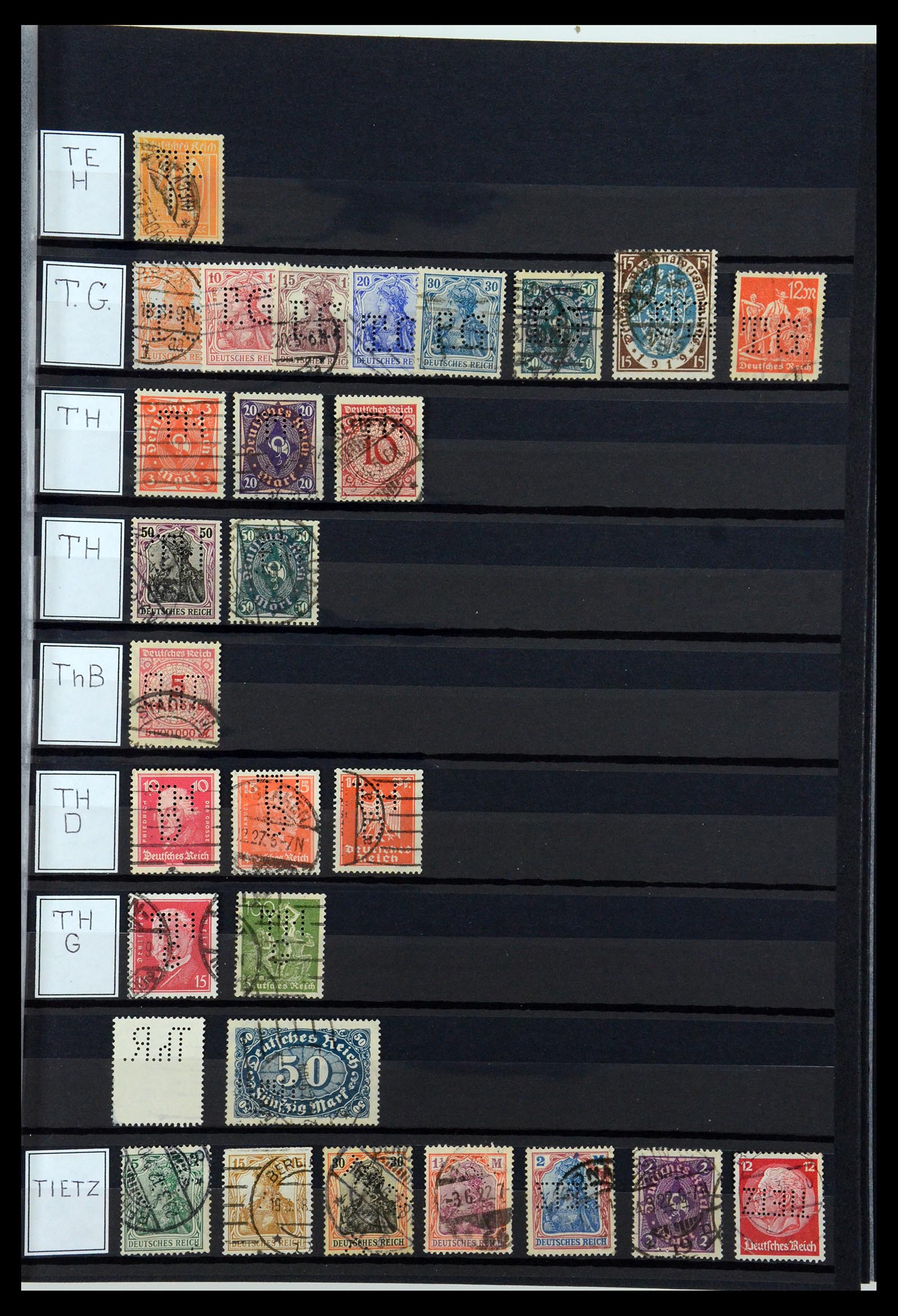 36405 312 - Postzegelverzameling 36405 Duitse Rijk perfins 1880-1945.