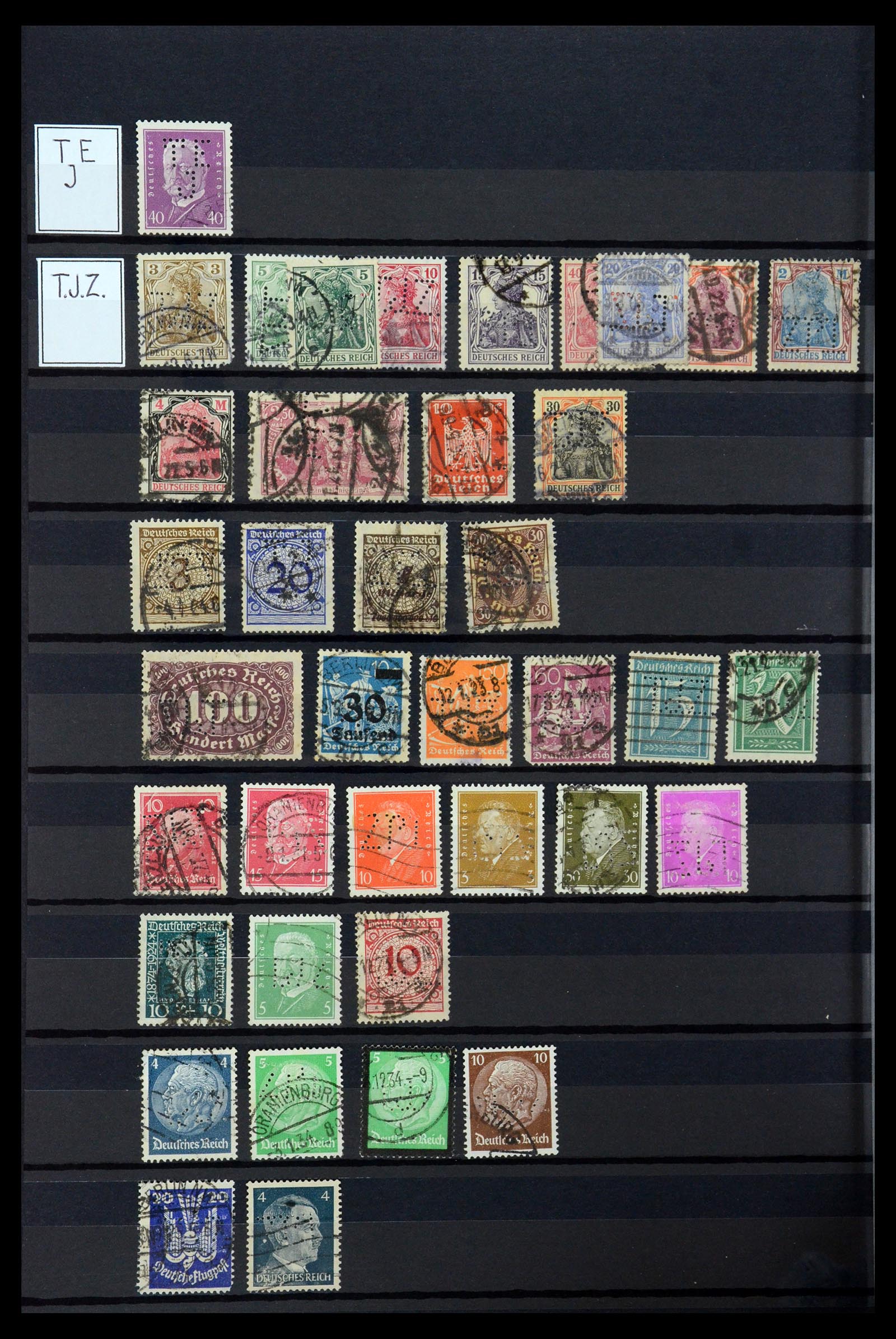 36405 313 - Postzegelverzameling 36405 Duitse Rijk perfins 1880-1945.
