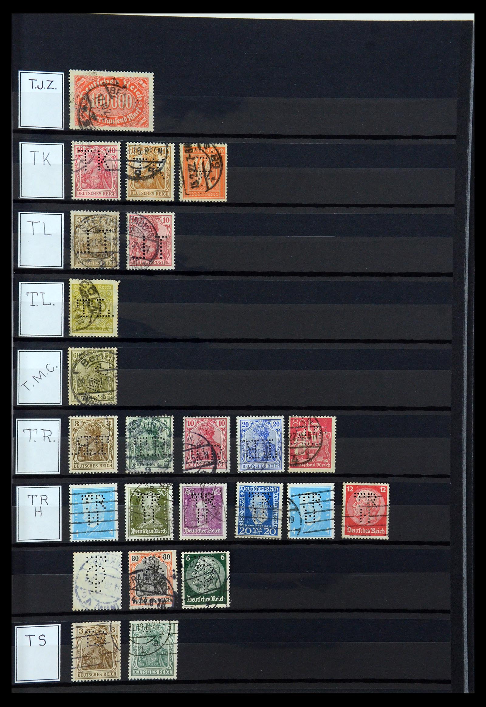 36405 314 - Postzegelverzameling 36405 Duitse Rijk perfins 1880-1945.