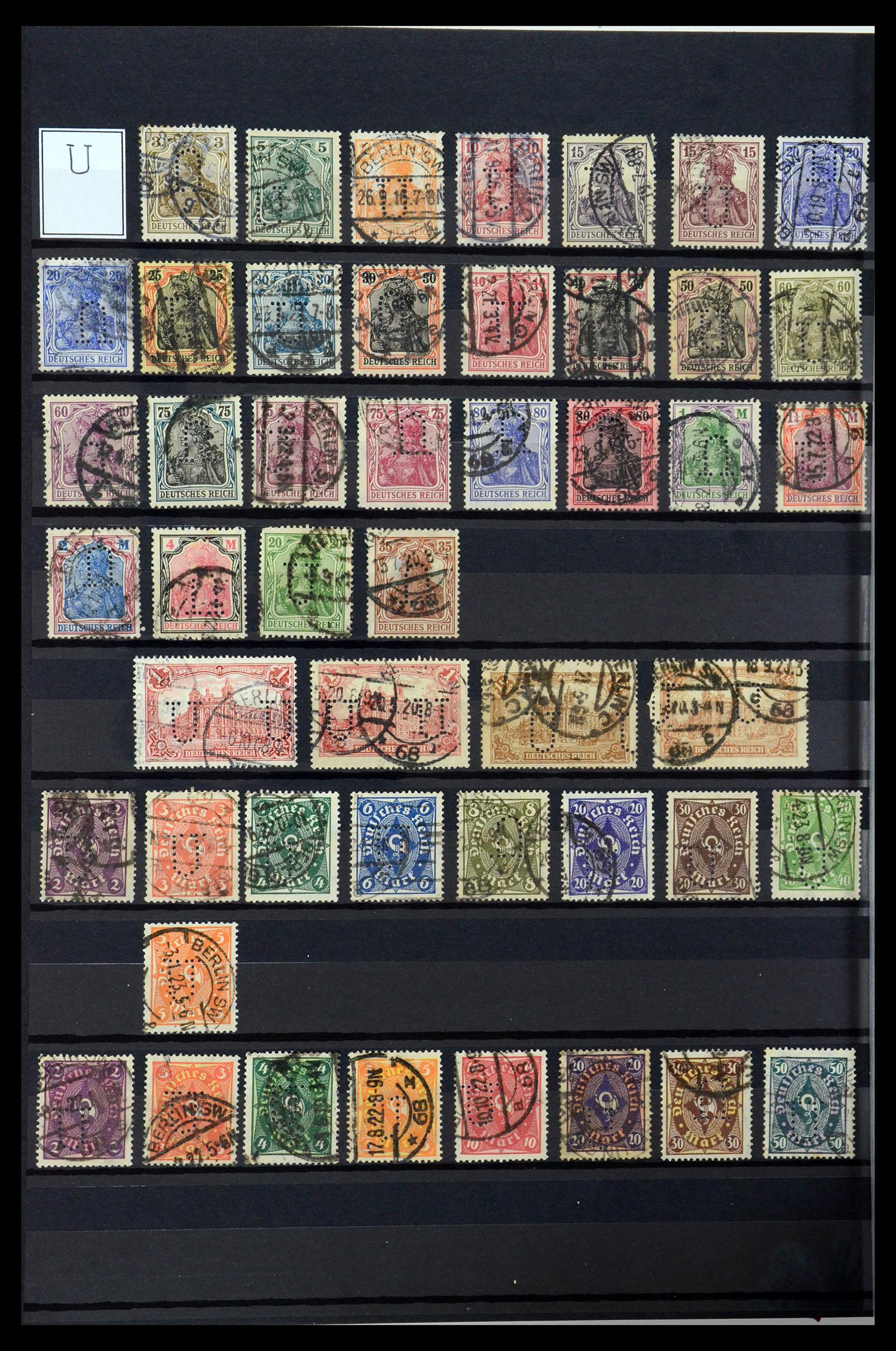 36405 317 - Postzegelverzameling 36405 Duitse Rijk perfins 1880-1945.