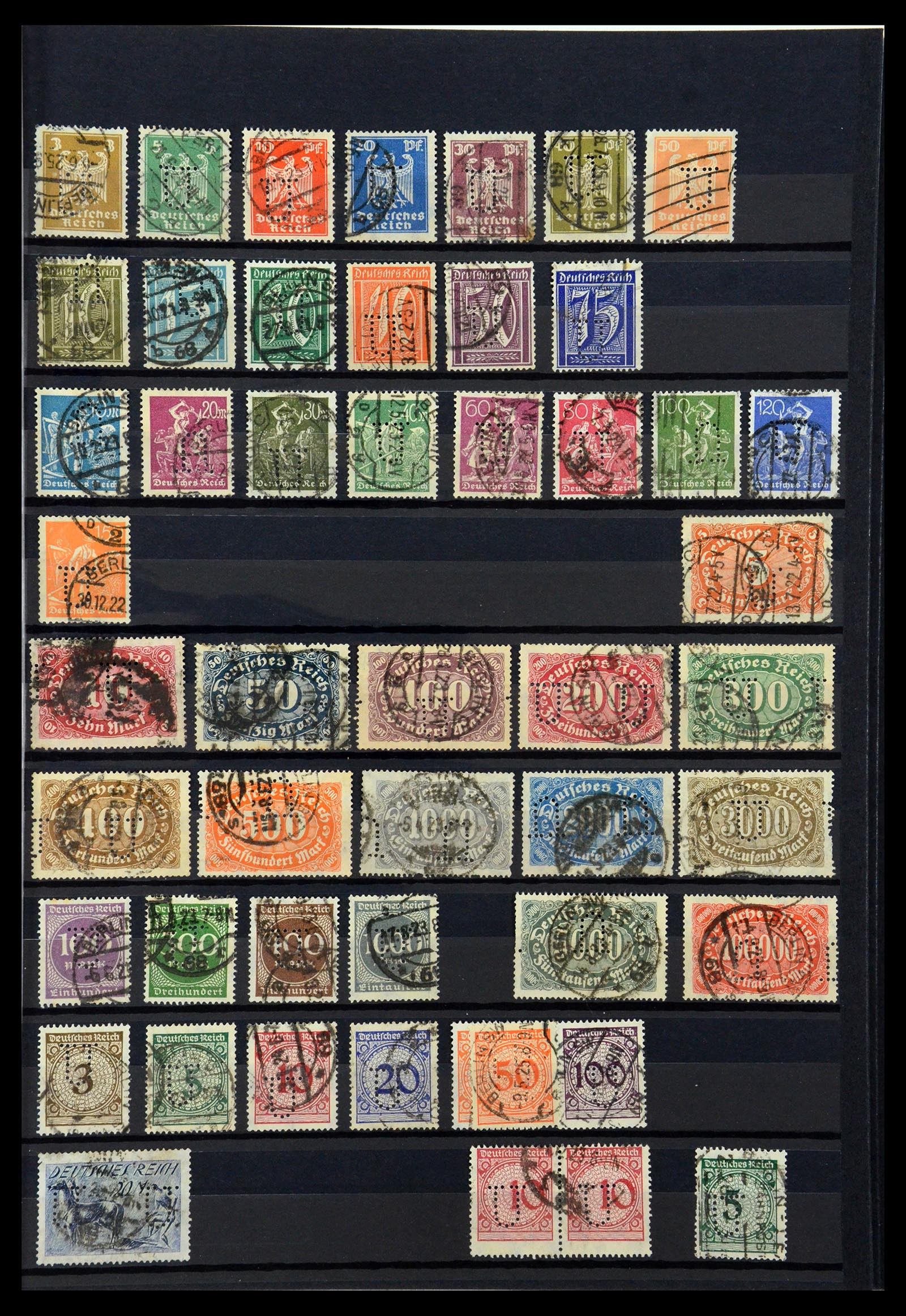 36405 318 - Postzegelverzameling 36405 Duitse Rijk perfins 1880-1945.