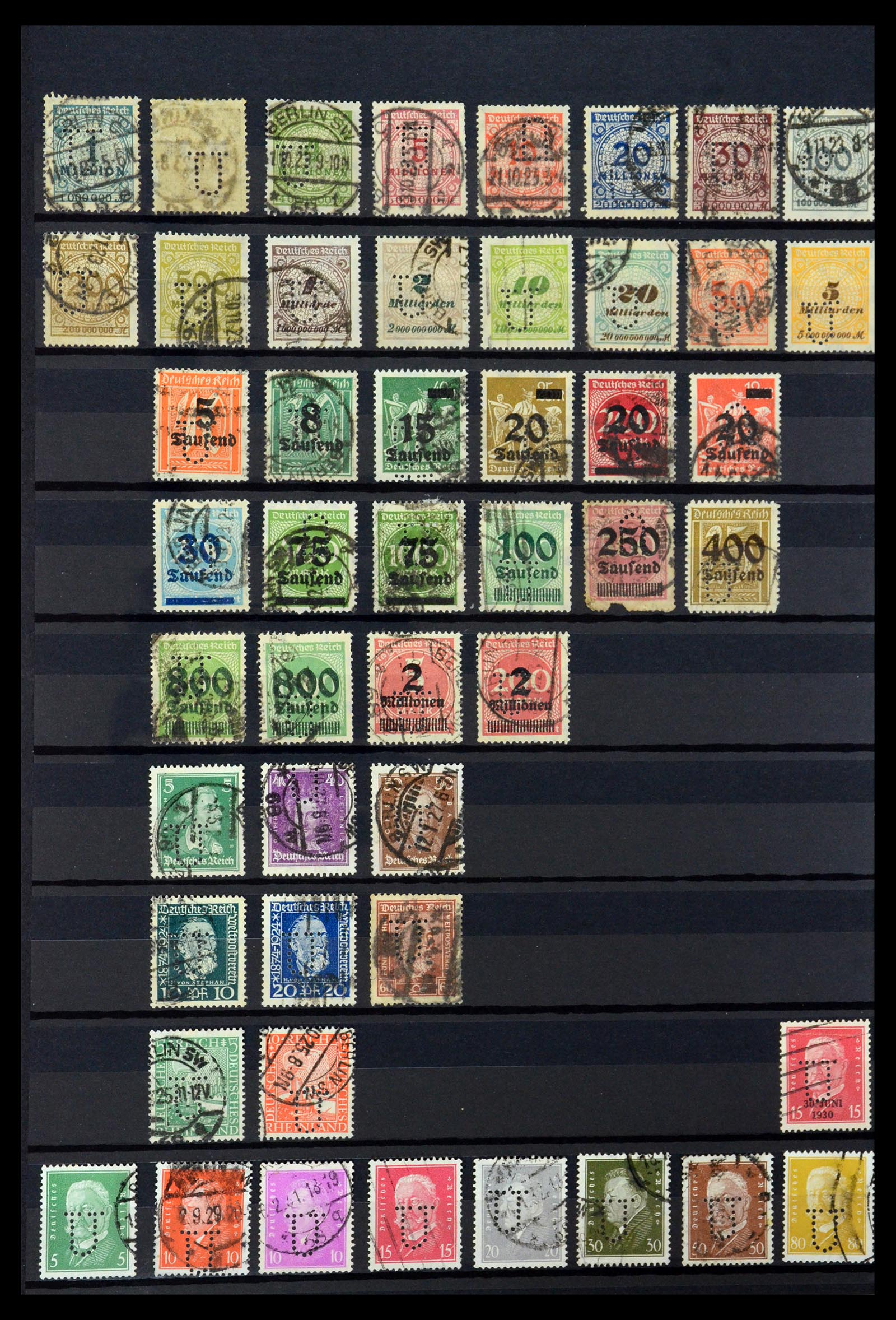 36405 319 - Postzegelverzameling 36405 Duitse Rijk perfins 1880-1945.