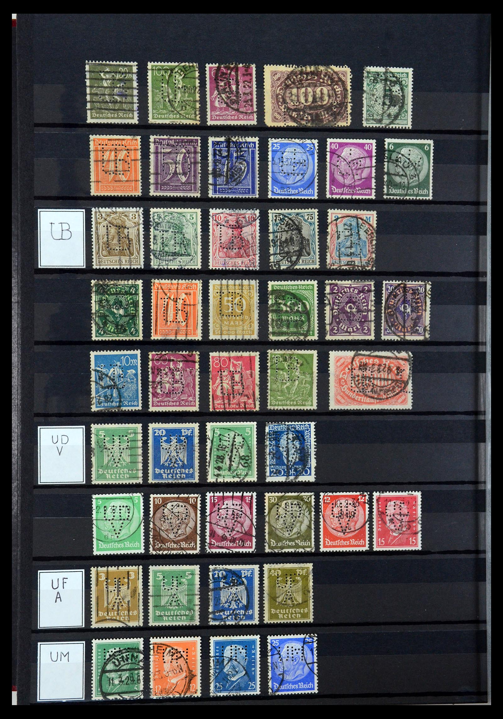36405 321 - Postzegelverzameling 36405 Duitse Rijk perfins 1880-1945.