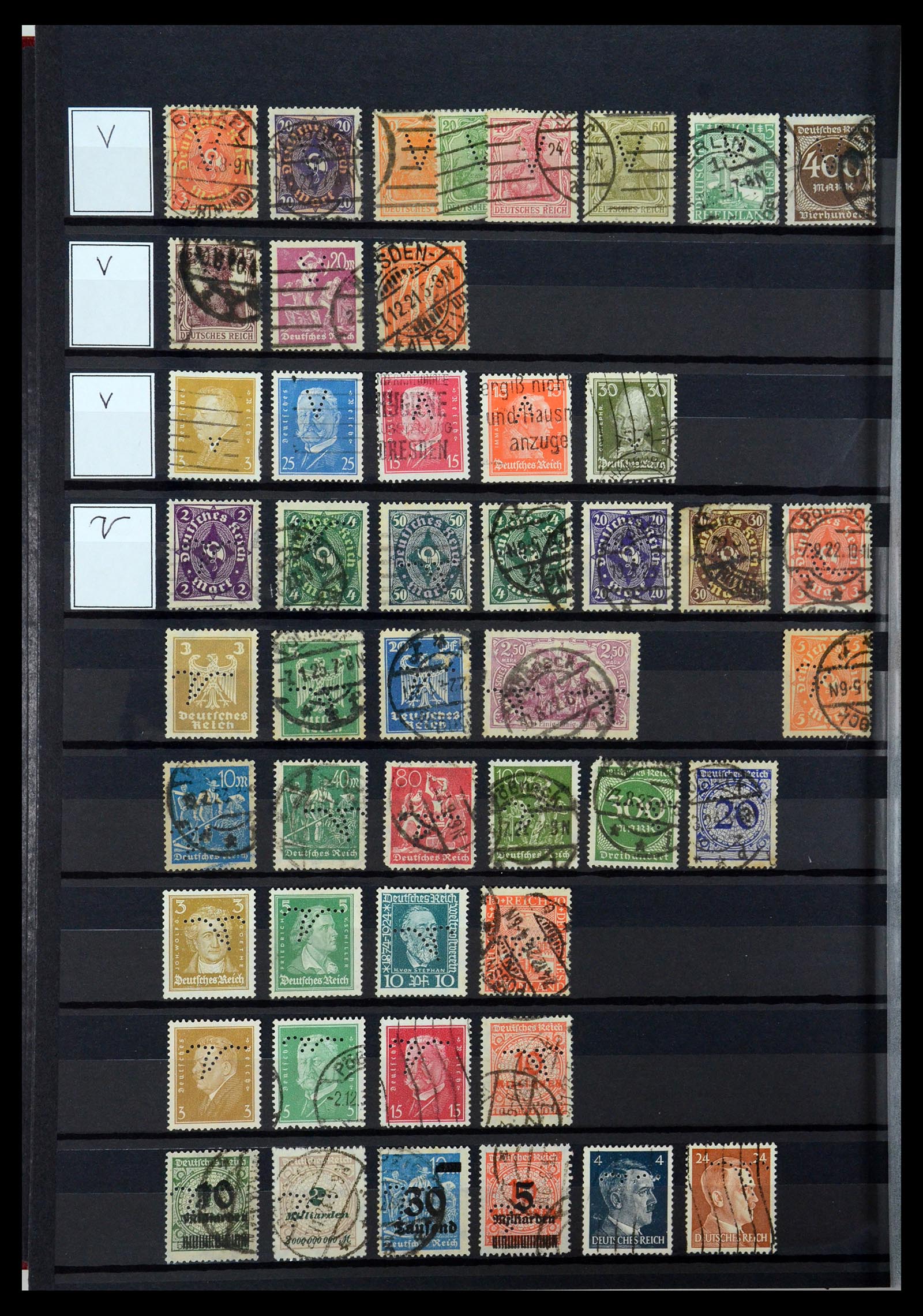 36405 323 - Postzegelverzameling 36405 Duitse Rijk perfins 1880-1945.