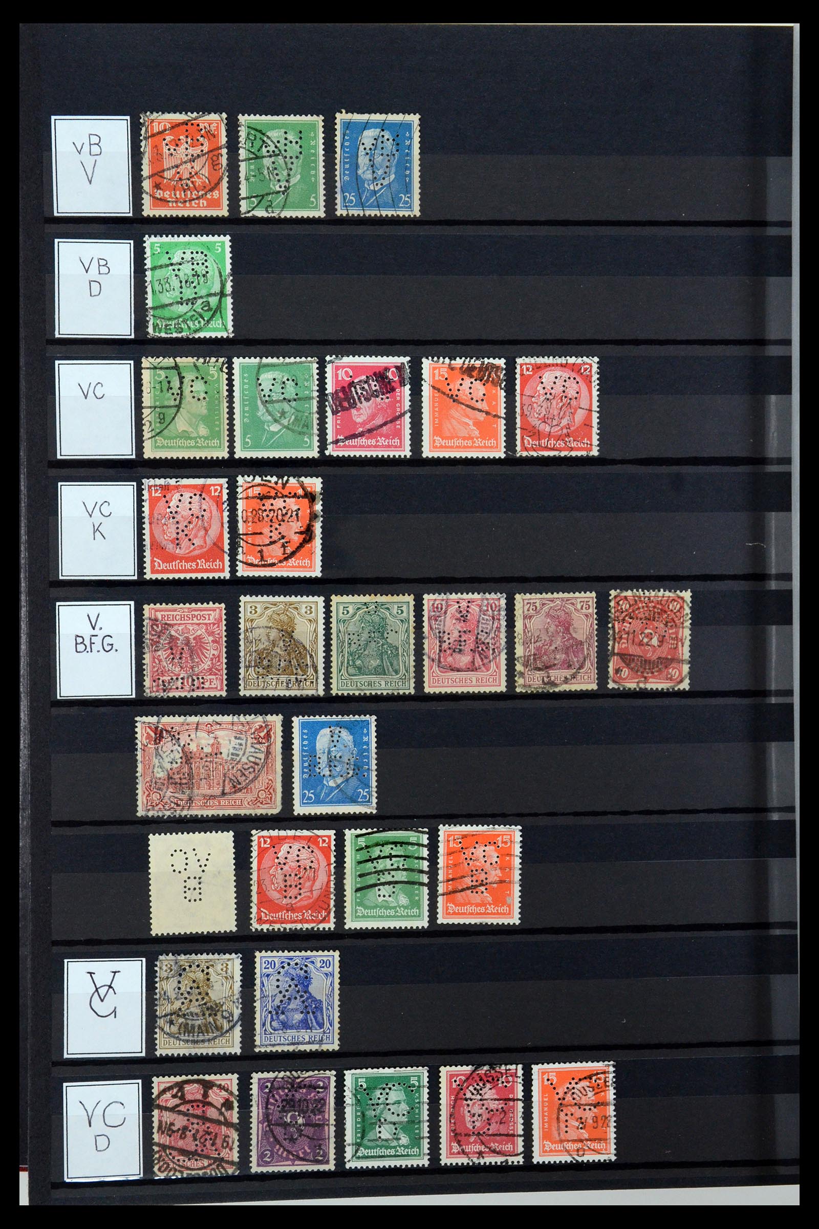 36405 325 - Postzegelverzameling 36405 Duitse Rijk perfins 1880-1945.