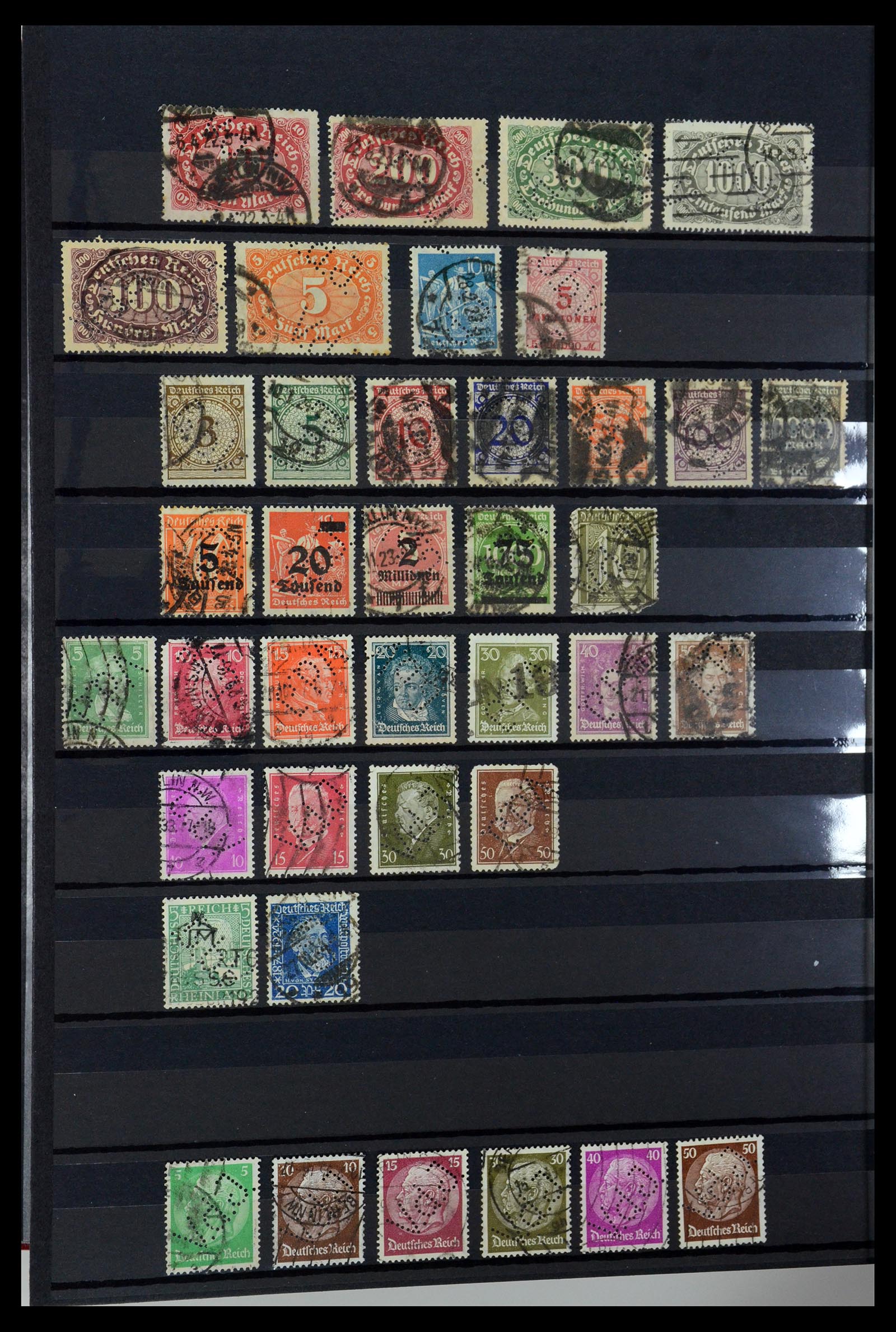 36405 327 - Postzegelverzameling 36405 Duitse Rijk perfins 1880-1945.