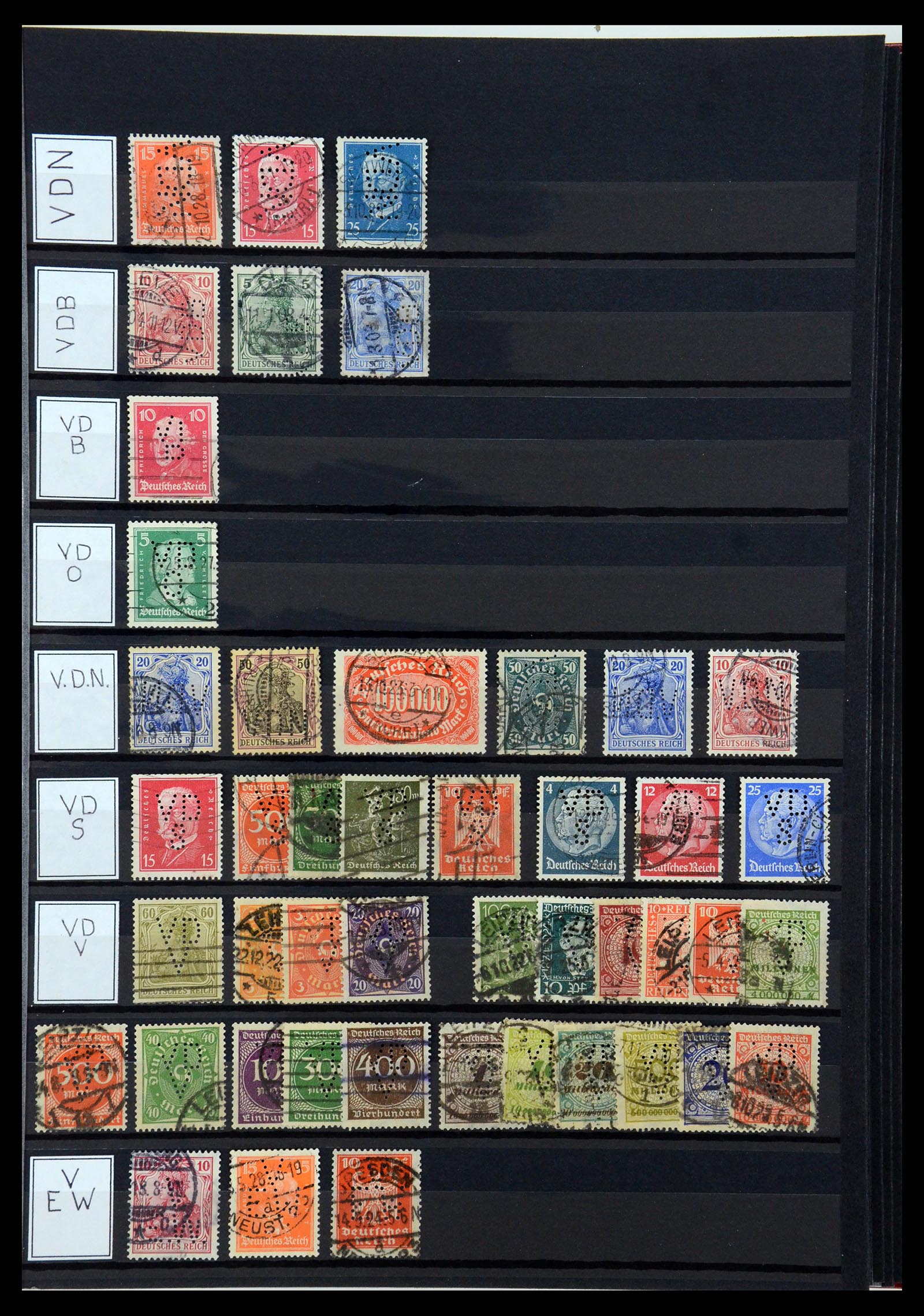 36405 328 - Postzegelverzameling 36405 Duitse Rijk perfins 1880-1945.