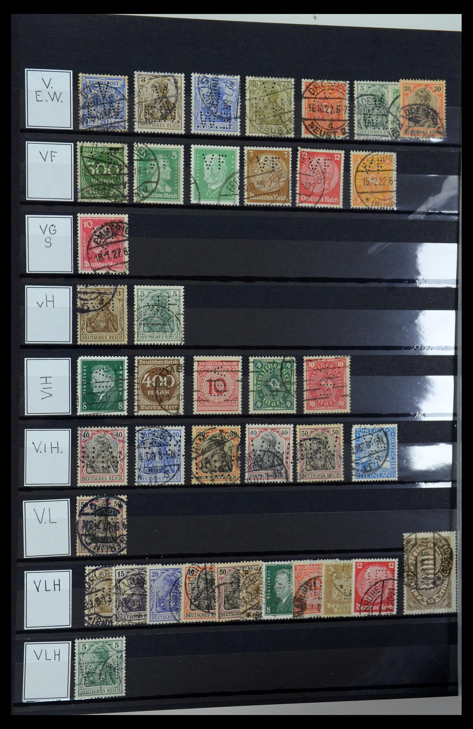 36405 329 - Postzegelverzameling 36405 Duitse Rijk perfins 1880-1945.