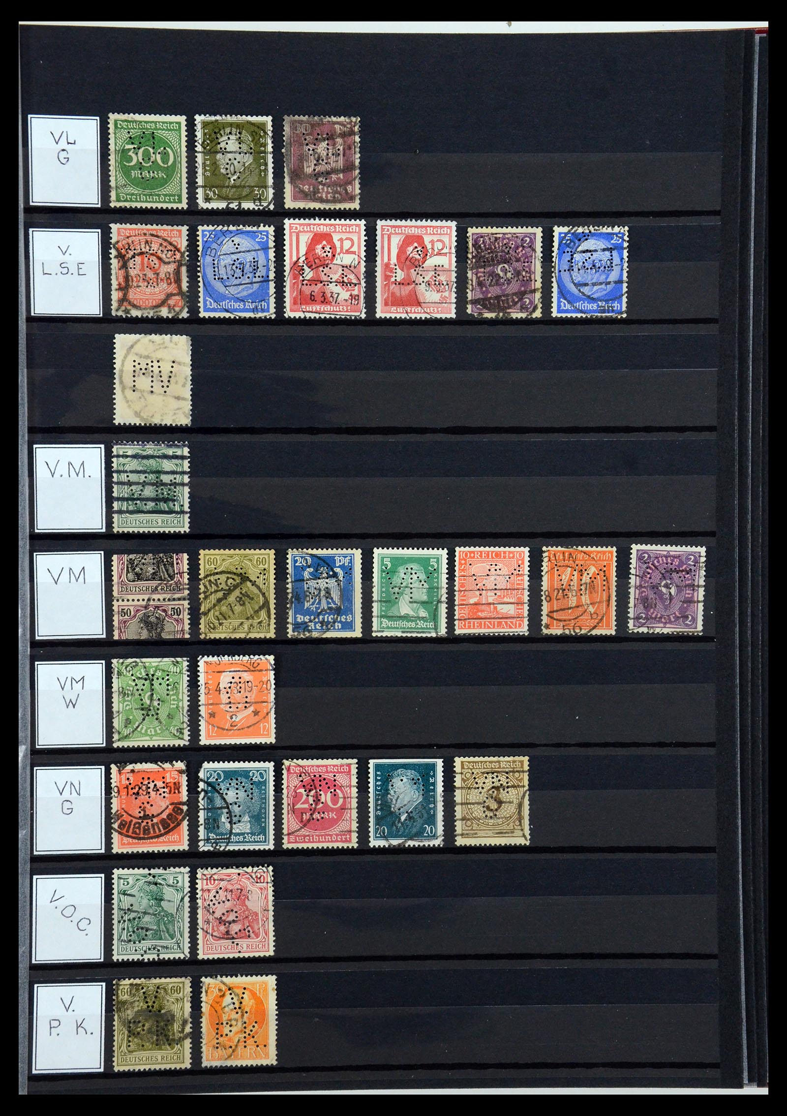 36405 330 - Postzegelverzameling 36405 Duitse Rijk perfins 1880-1945.
