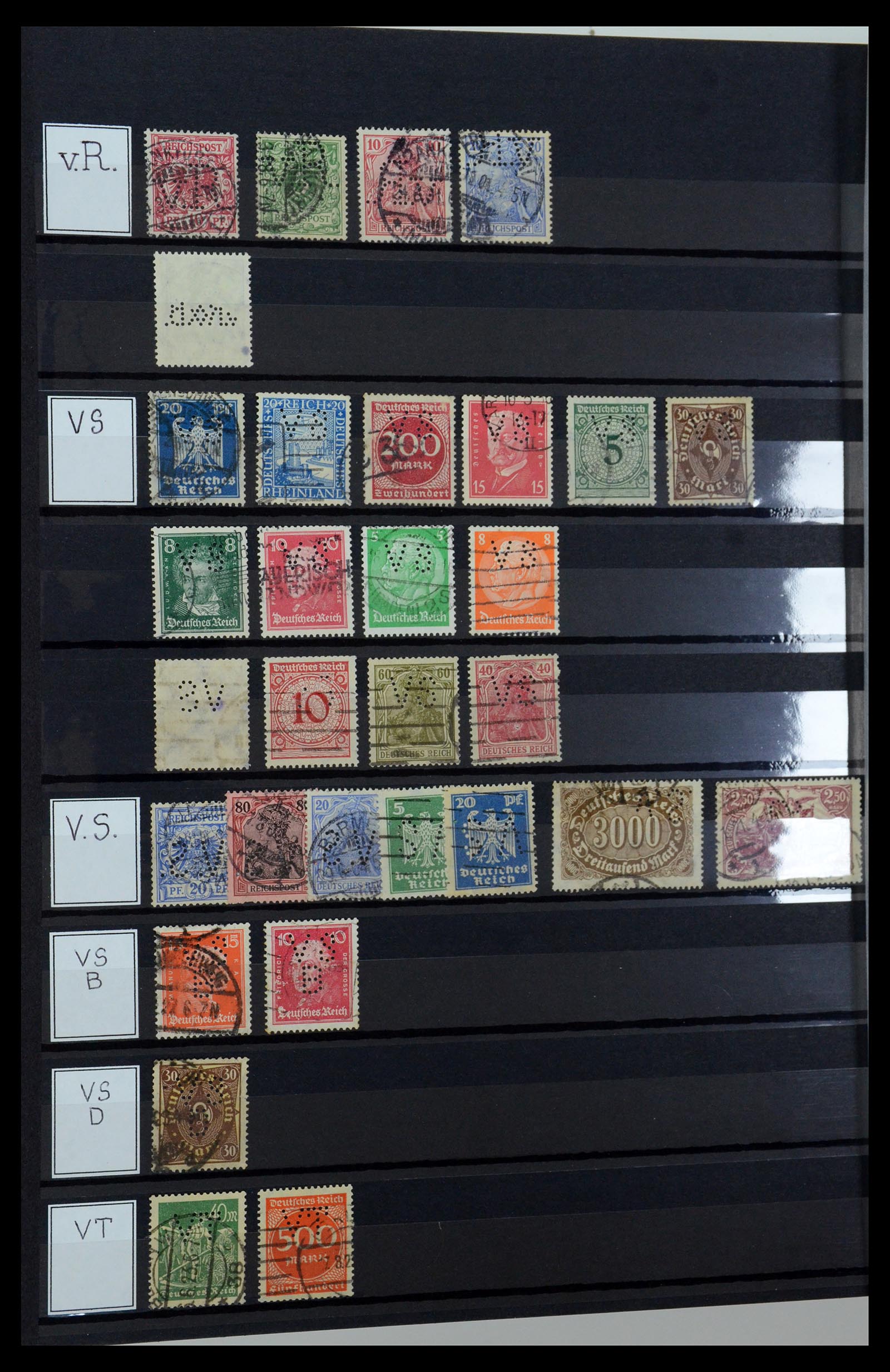 36405 331 - Postzegelverzameling 36405 Duitse Rijk perfins 1880-1945.