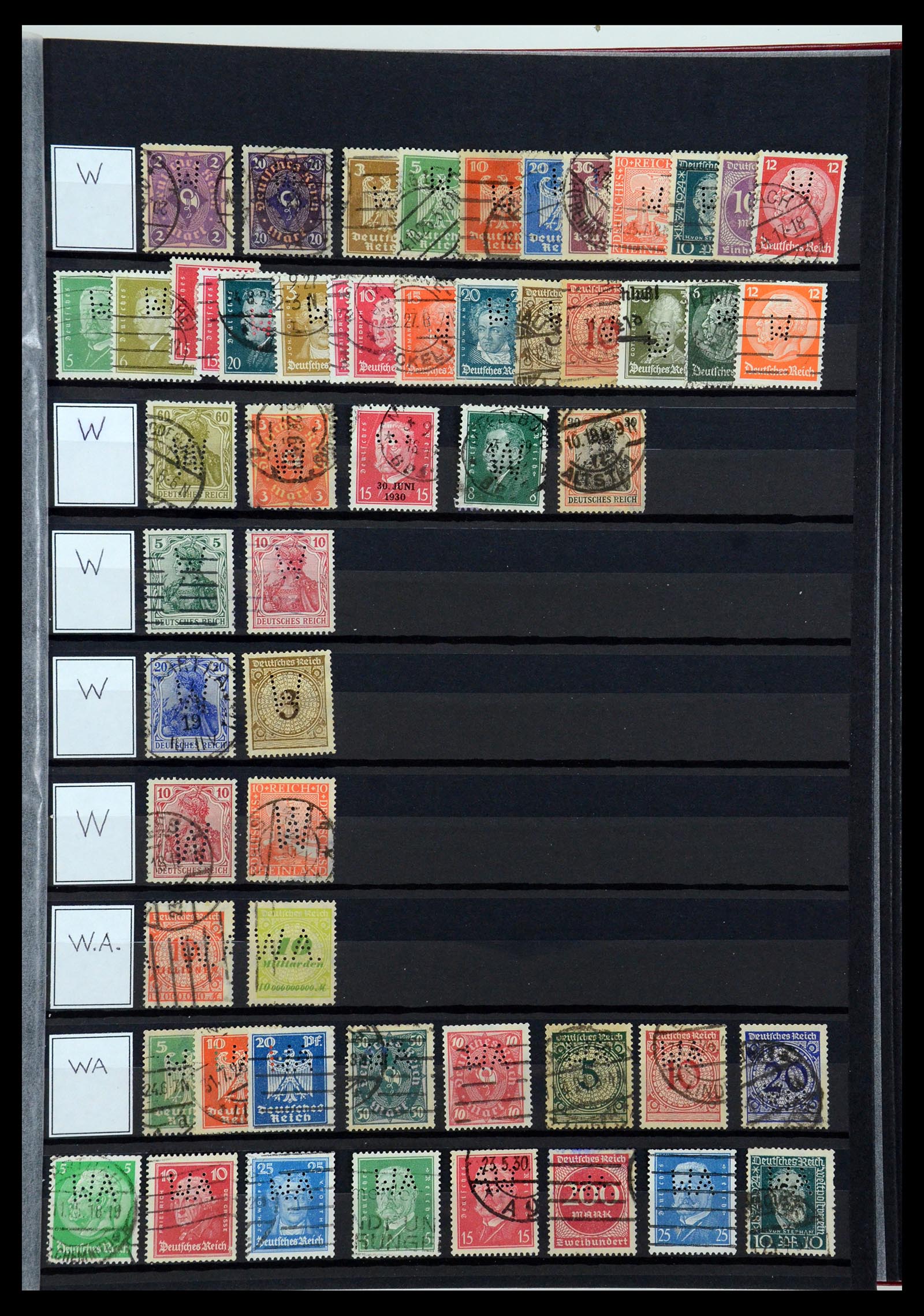 36405 333 - Postzegelverzameling 36405 Duitse Rijk perfins 1880-1945.