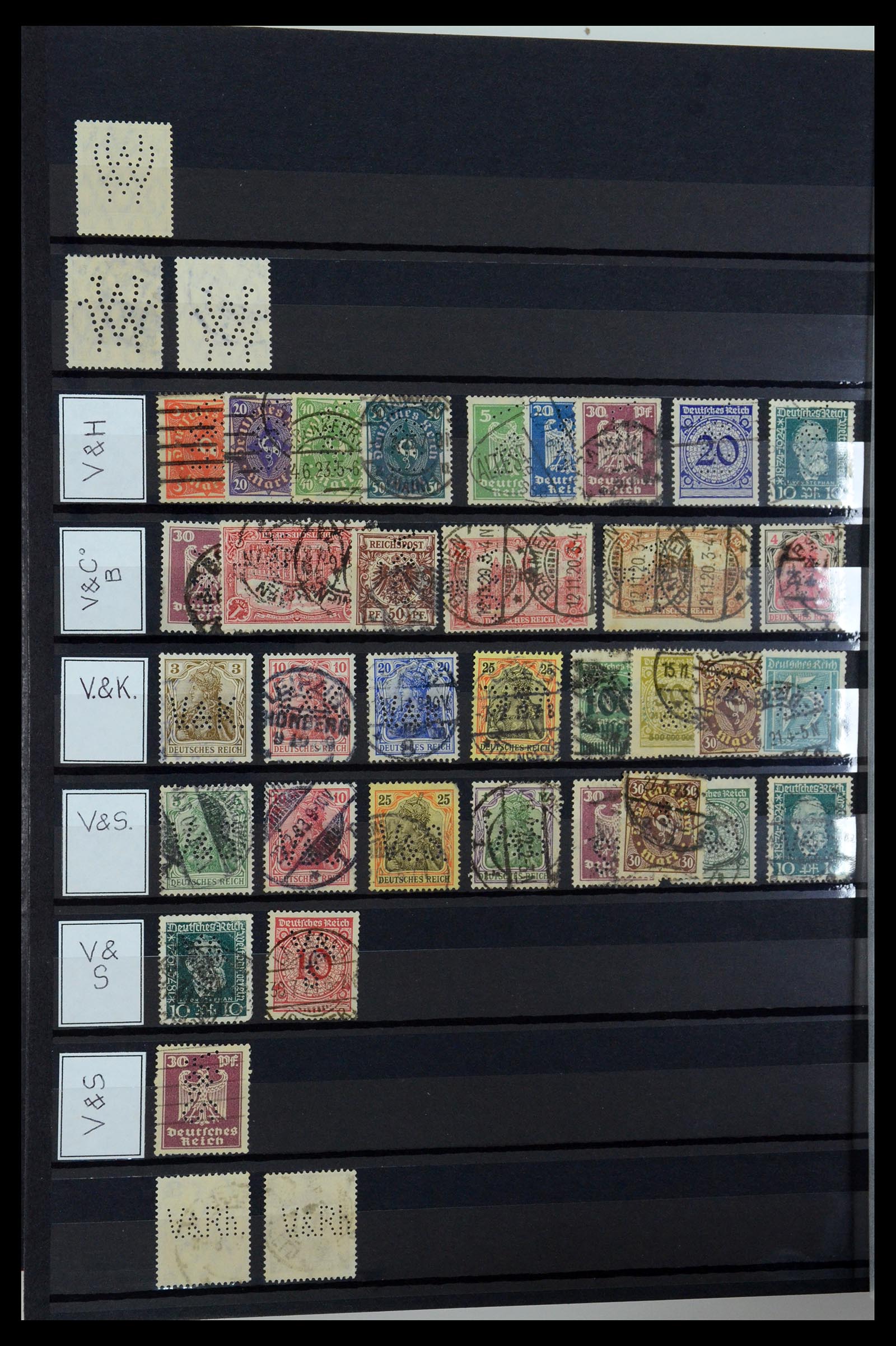 36405 334 - Postzegelverzameling 36405 Duitse Rijk perfins 1880-1945.