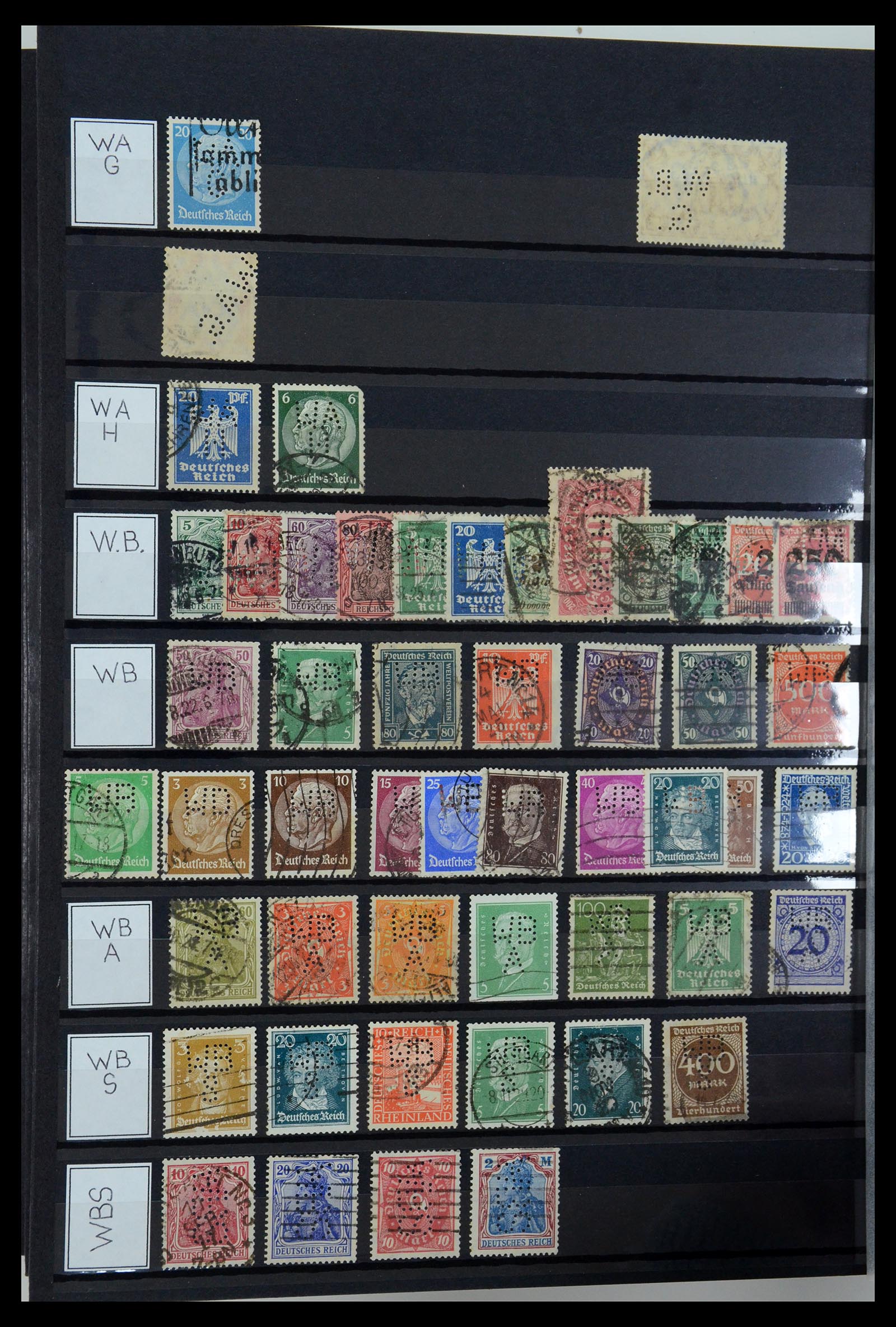 36405 335 - Postzegelverzameling 36405 Duitse Rijk perfins 1880-1945.