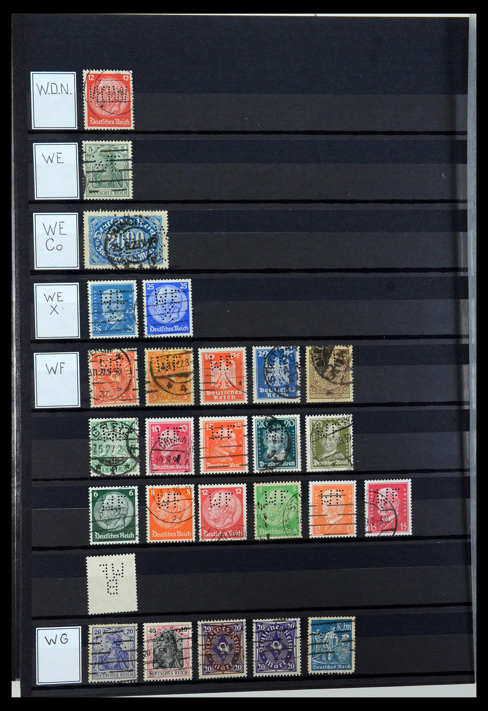 36405 337 - Postzegelverzameling 36405 Duitse Rijk perfins 1880-1945.