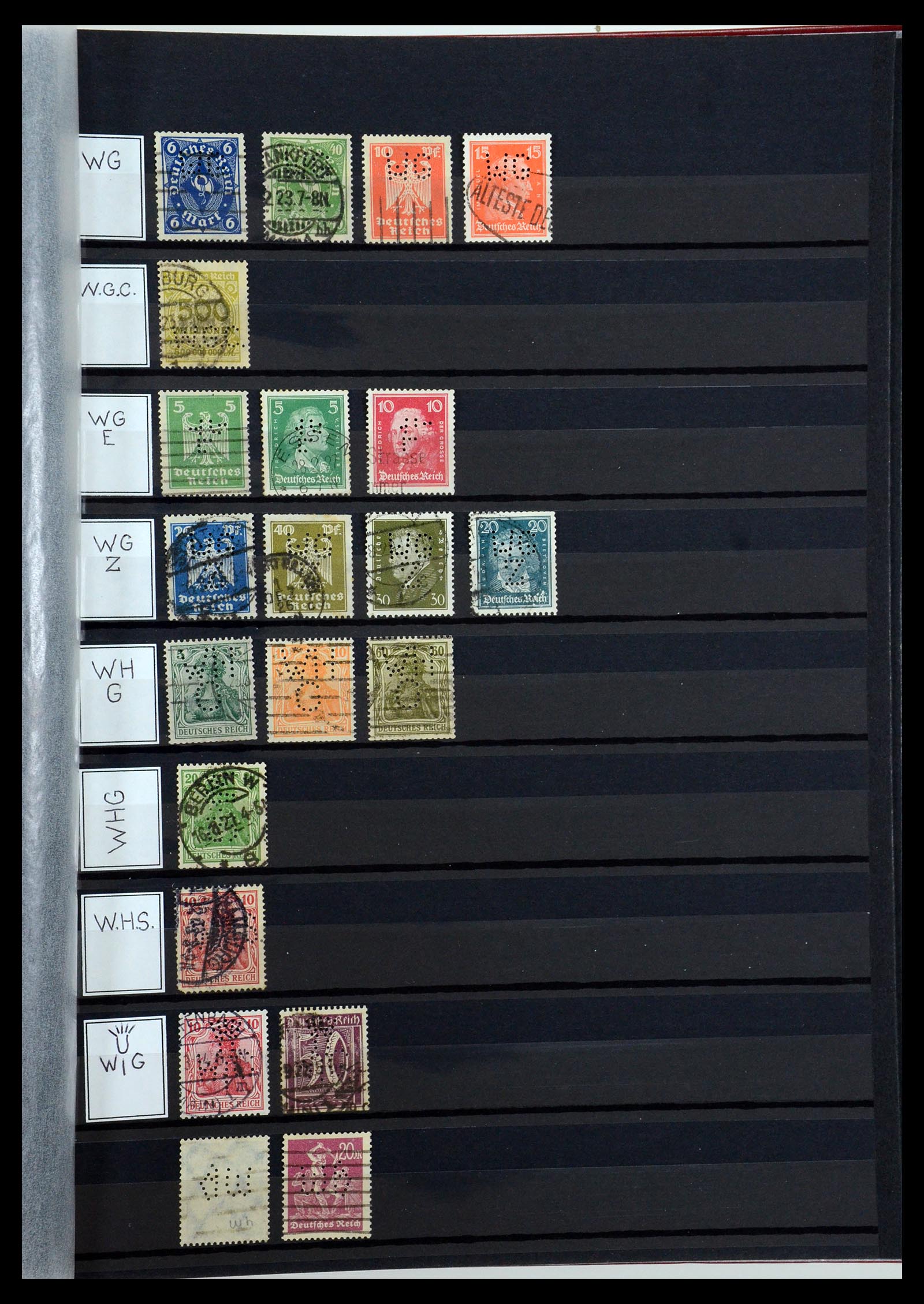 36405 338 - Postzegelverzameling 36405 Duitse Rijk perfins 1880-1945.