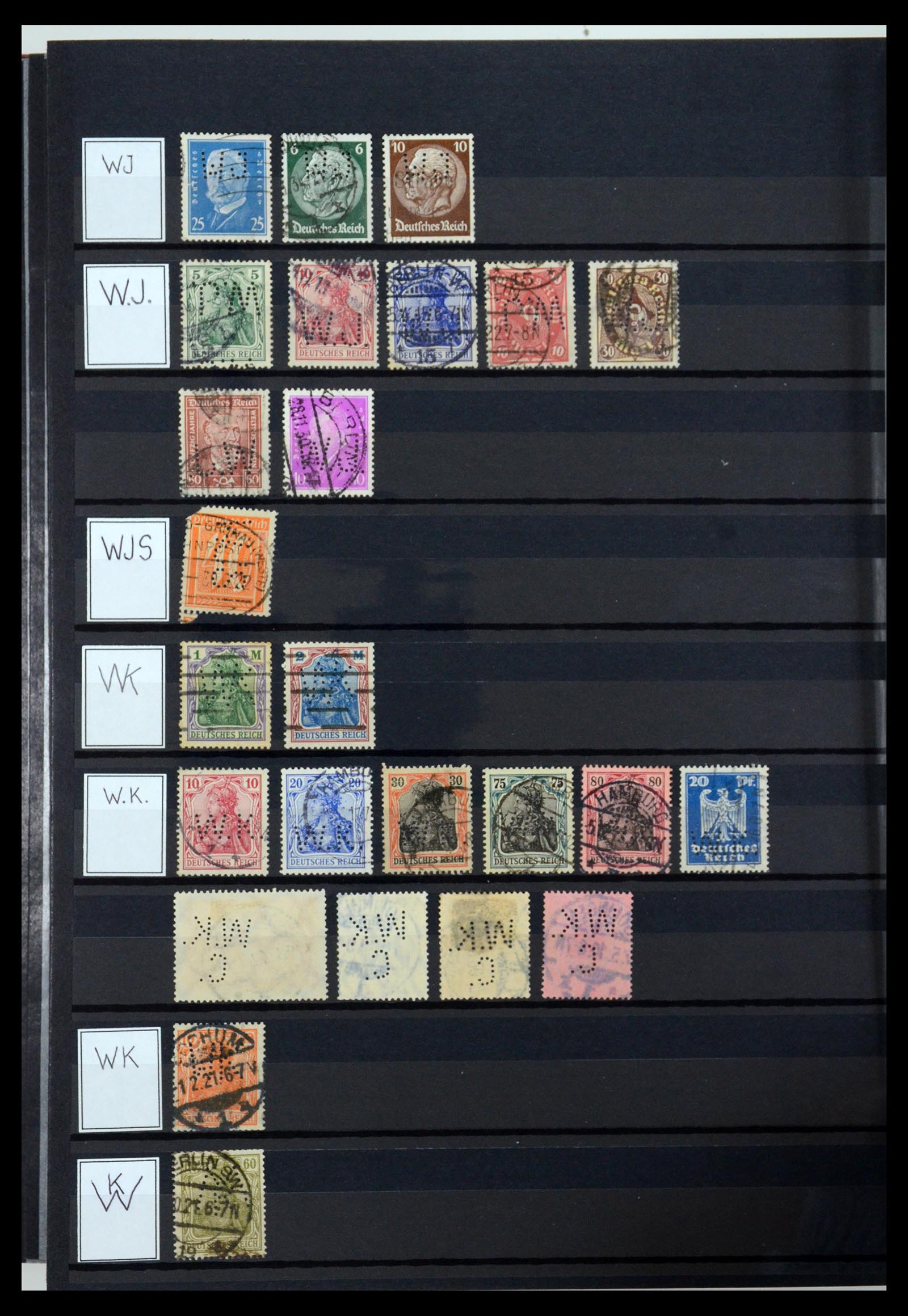 36405 339 - Postzegelverzameling 36405 Duitse Rijk perfins 1880-1945.