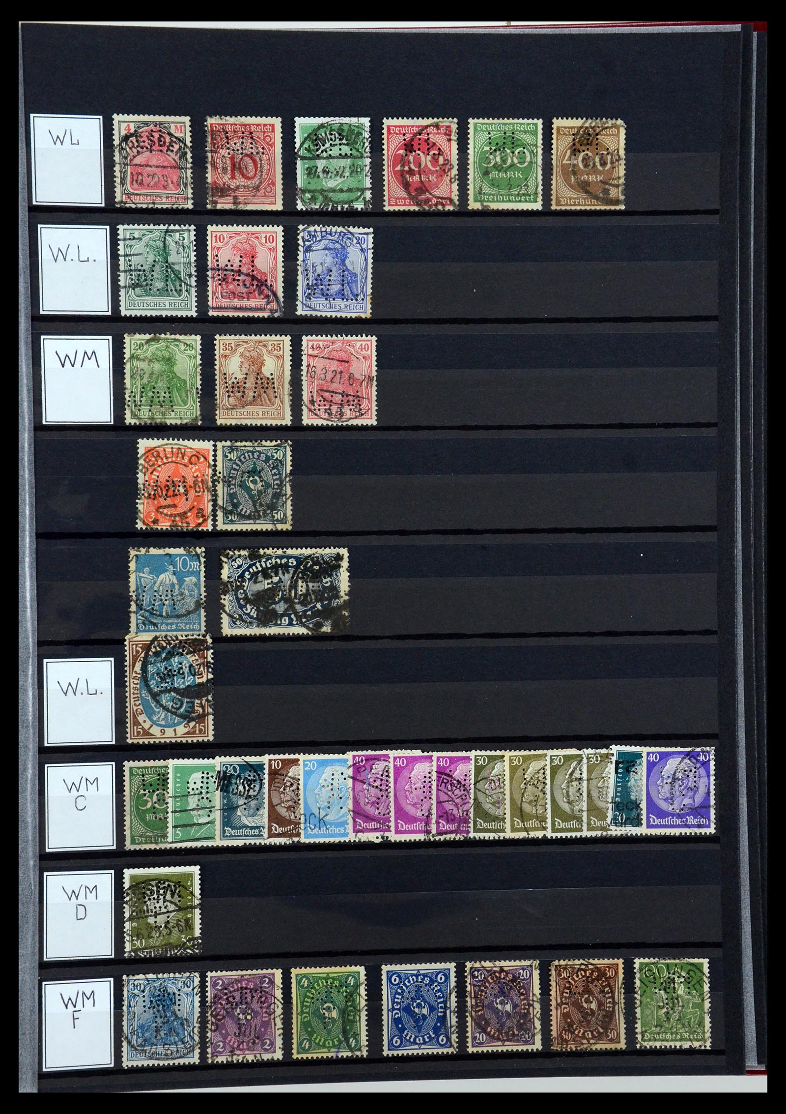 36405 340 - Postzegelverzameling 36405 Duitse Rijk perfins 1880-1945.
