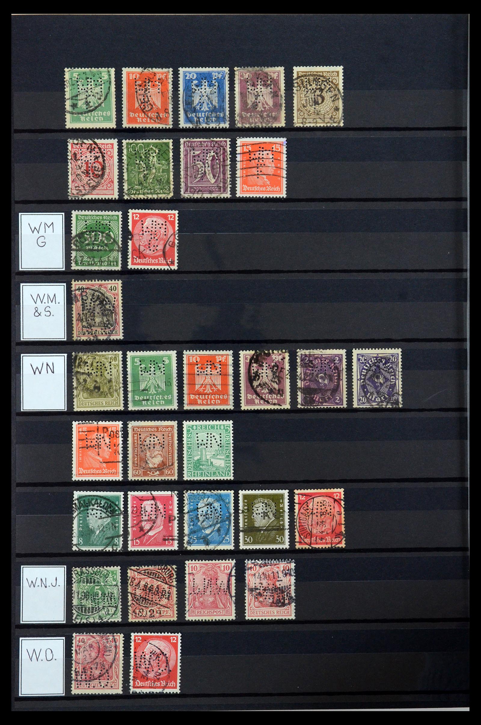 36405 341 - Postzegelverzameling 36405 Duitse Rijk perfins 1880-1945.