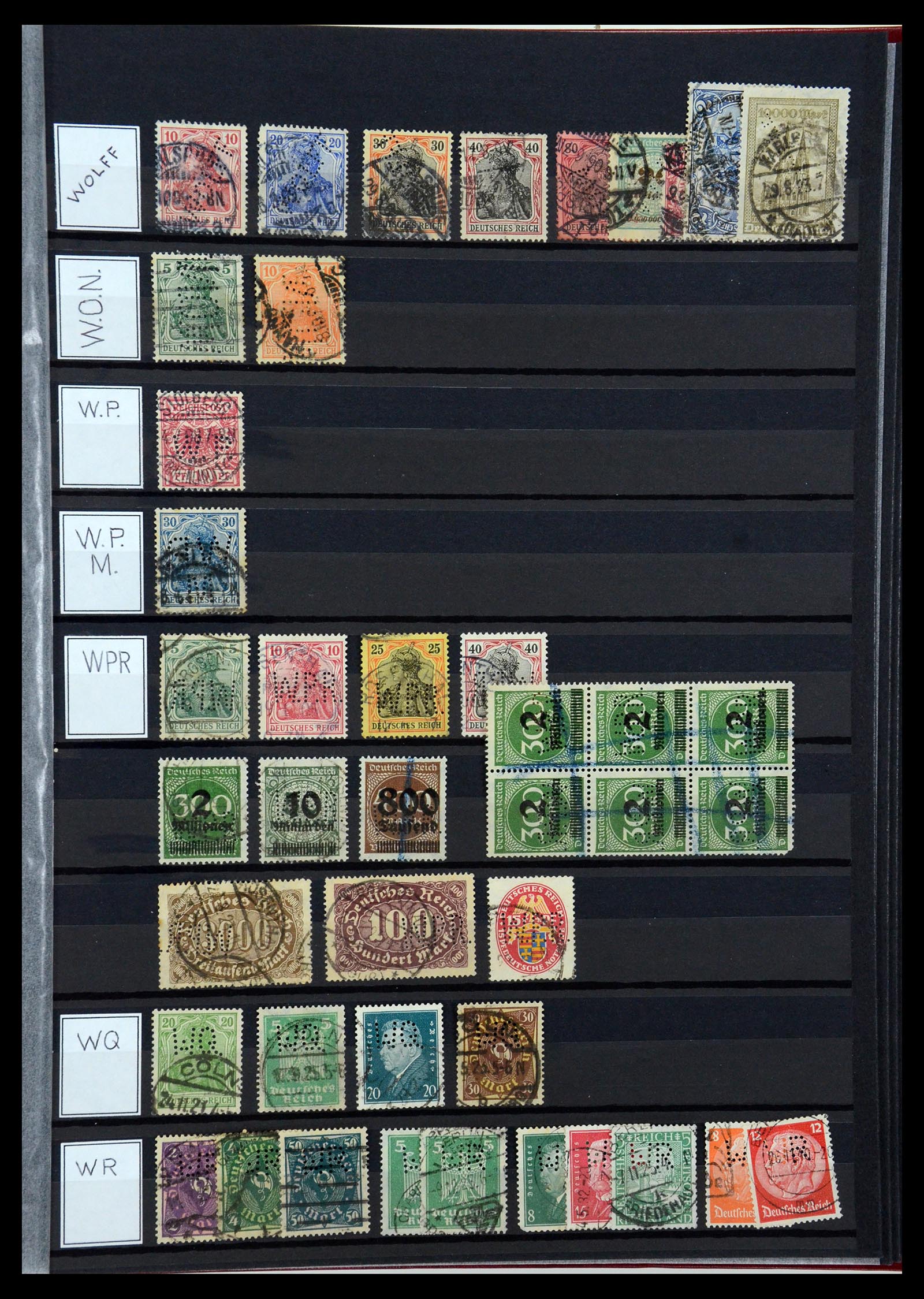 36405 342 - Postzegelverzameling 36405 Duitse Rijk perfins 1880-1945.