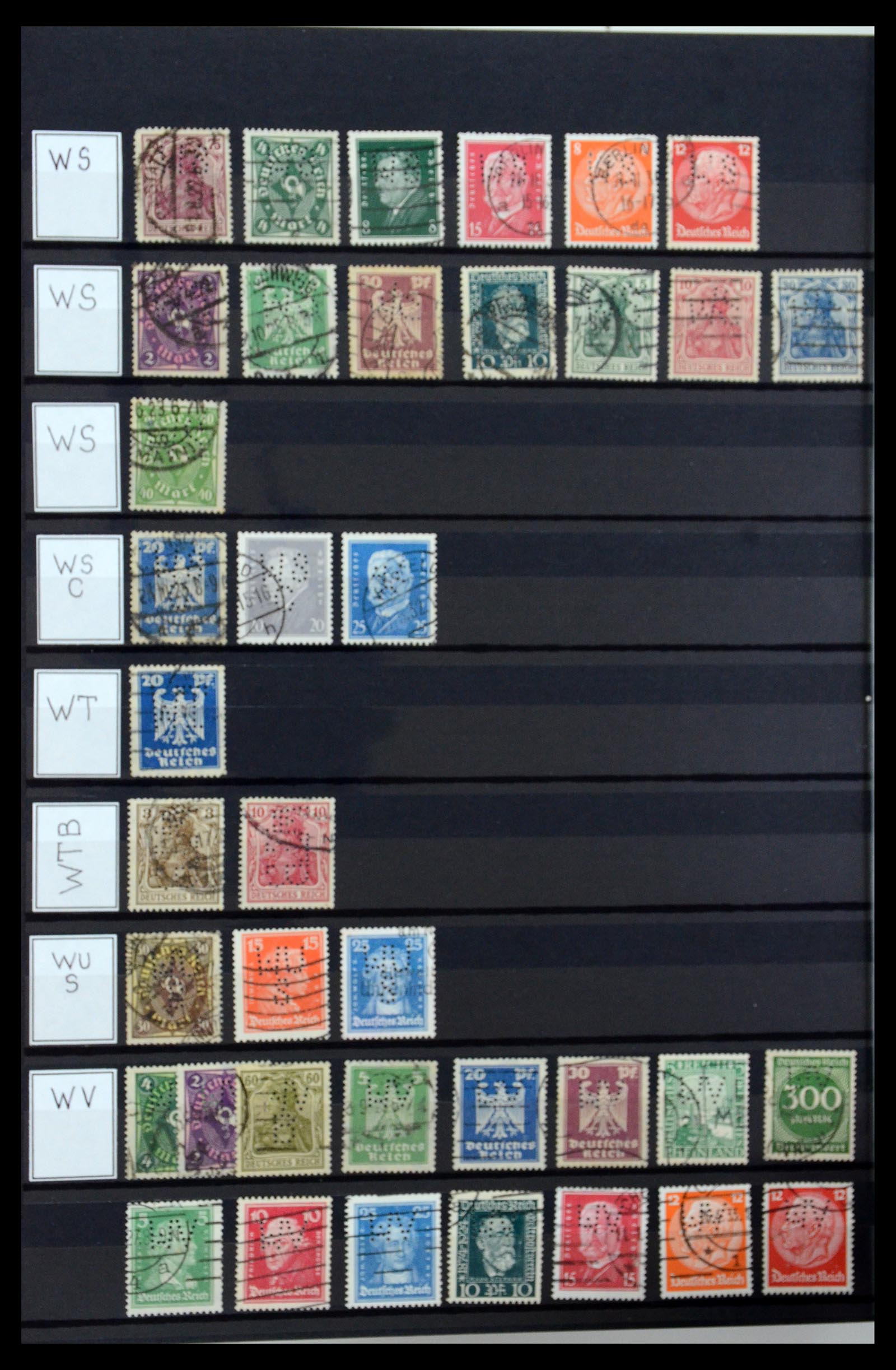 36405 343 - Postzegelverzameling 36405 Duitse Rijk perfins 1880-1945.