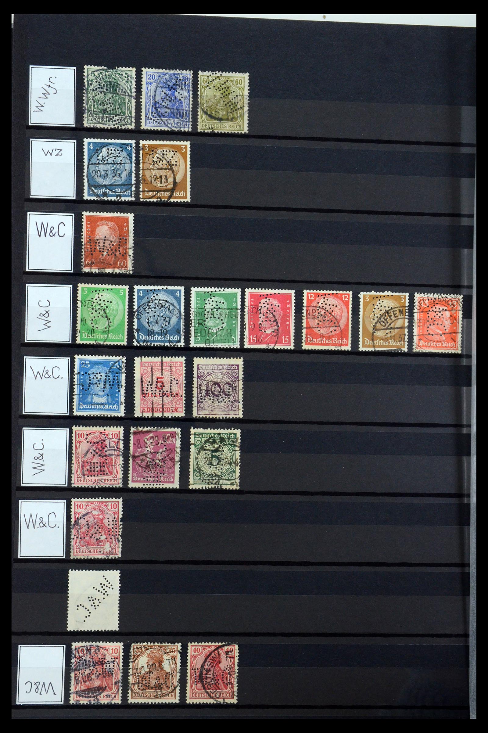 36405 346 - Postzegelverzameling 36405 Duitse Rijk perfins 1880-1945.