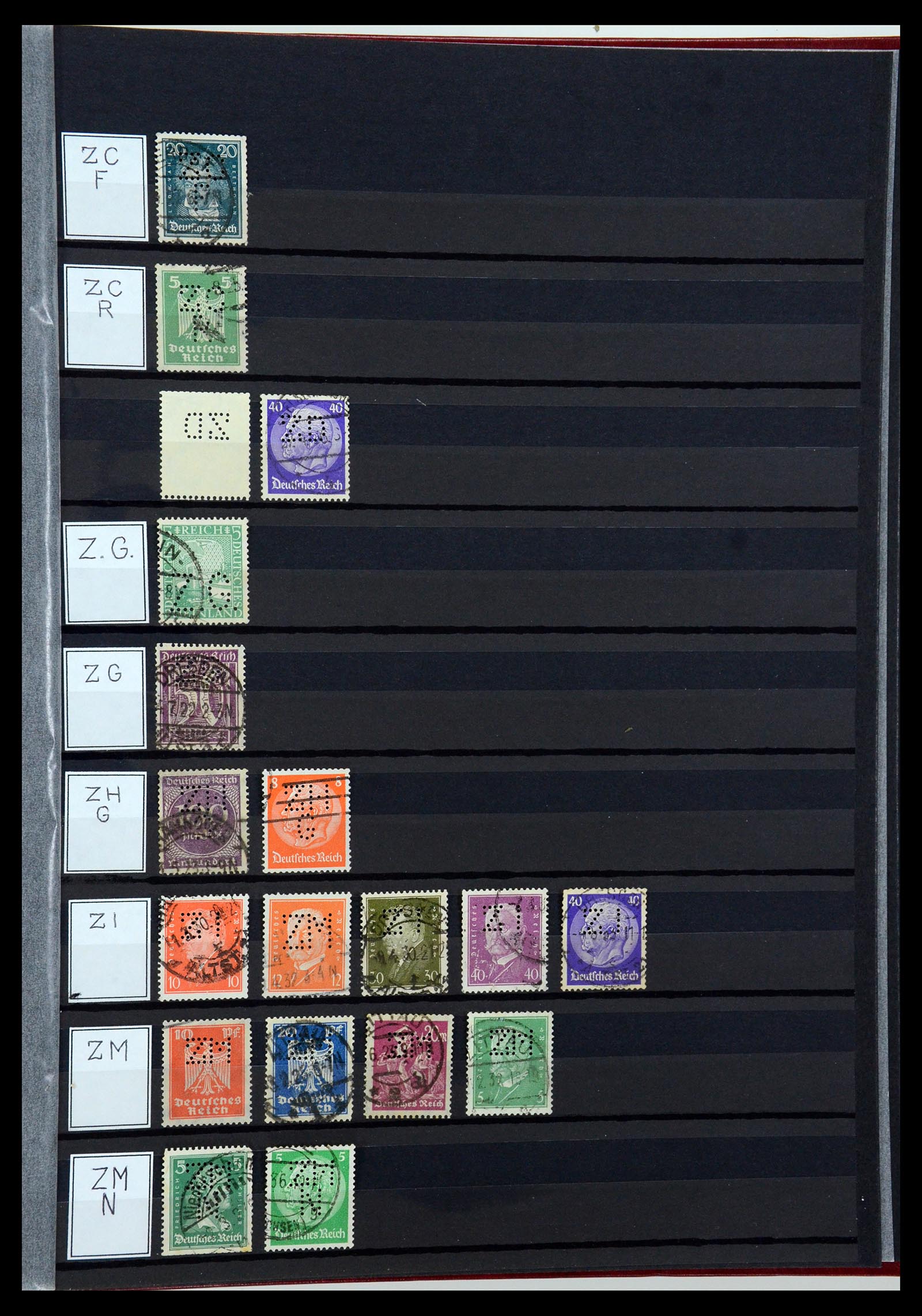 36405 348 - Postzegelverzameling 36405 Duitse Rijk perfins 1880-1945.