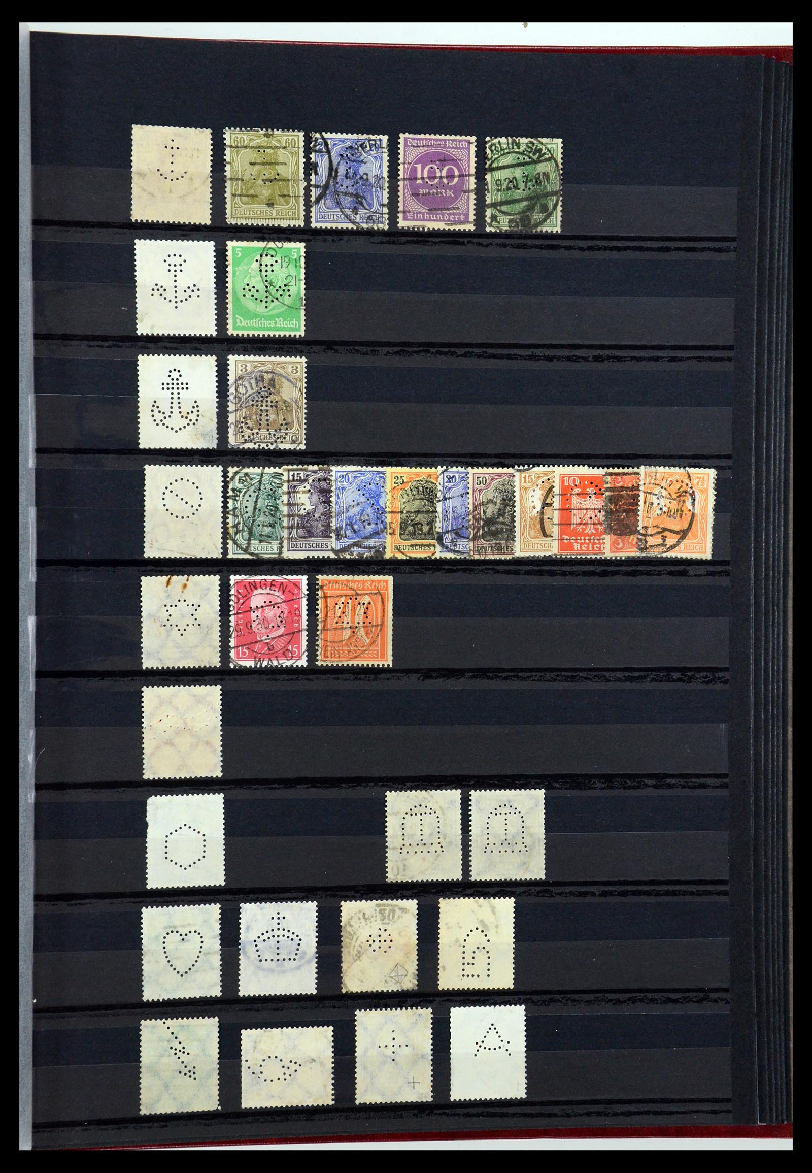 36405 350 - Postzegelverzameling 36405 Duitse Rijk perfins 1880-1945.