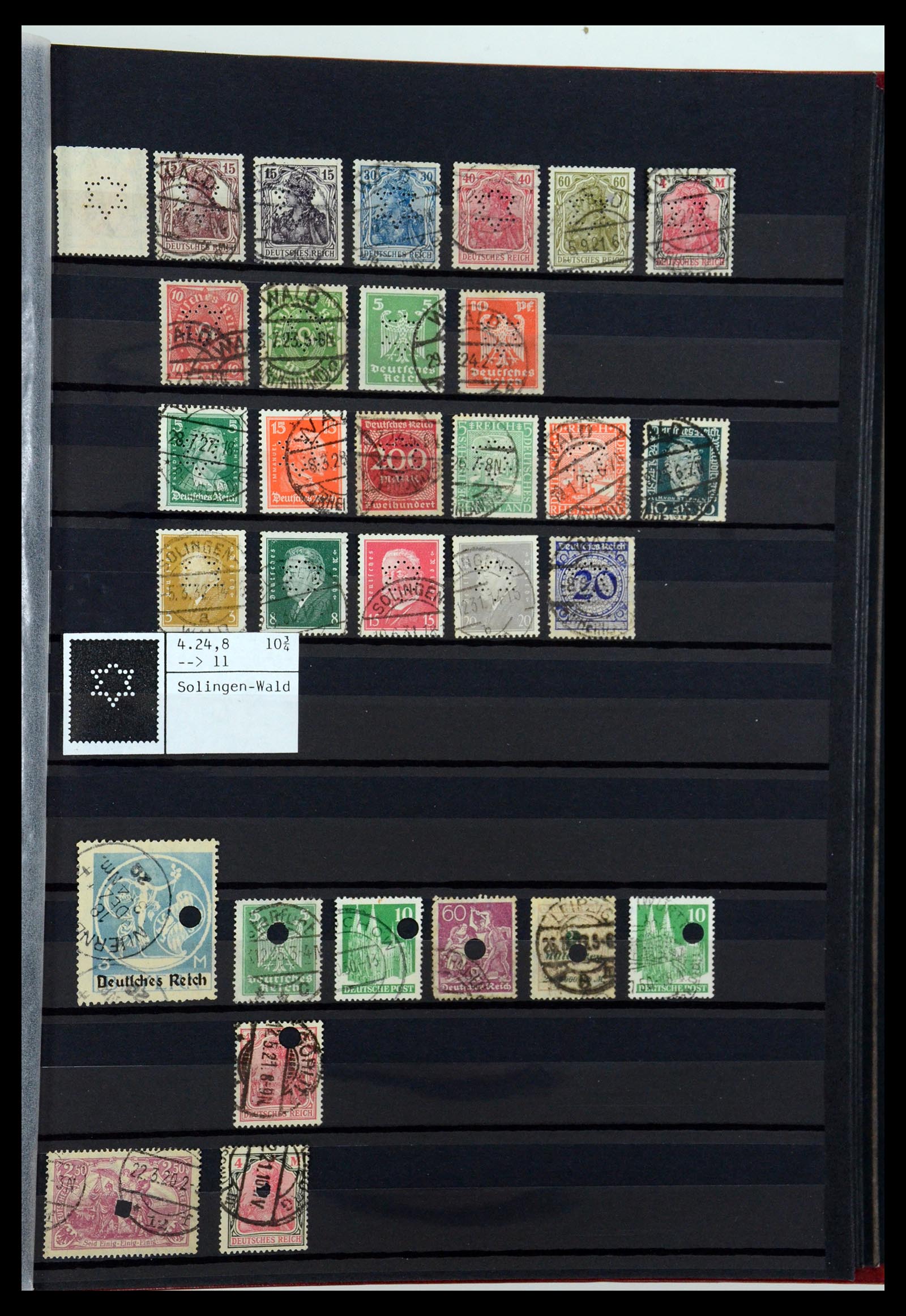 36405 352 - Postzegelverzameling 36405 Duitse Rijk perfins 1880-1945.