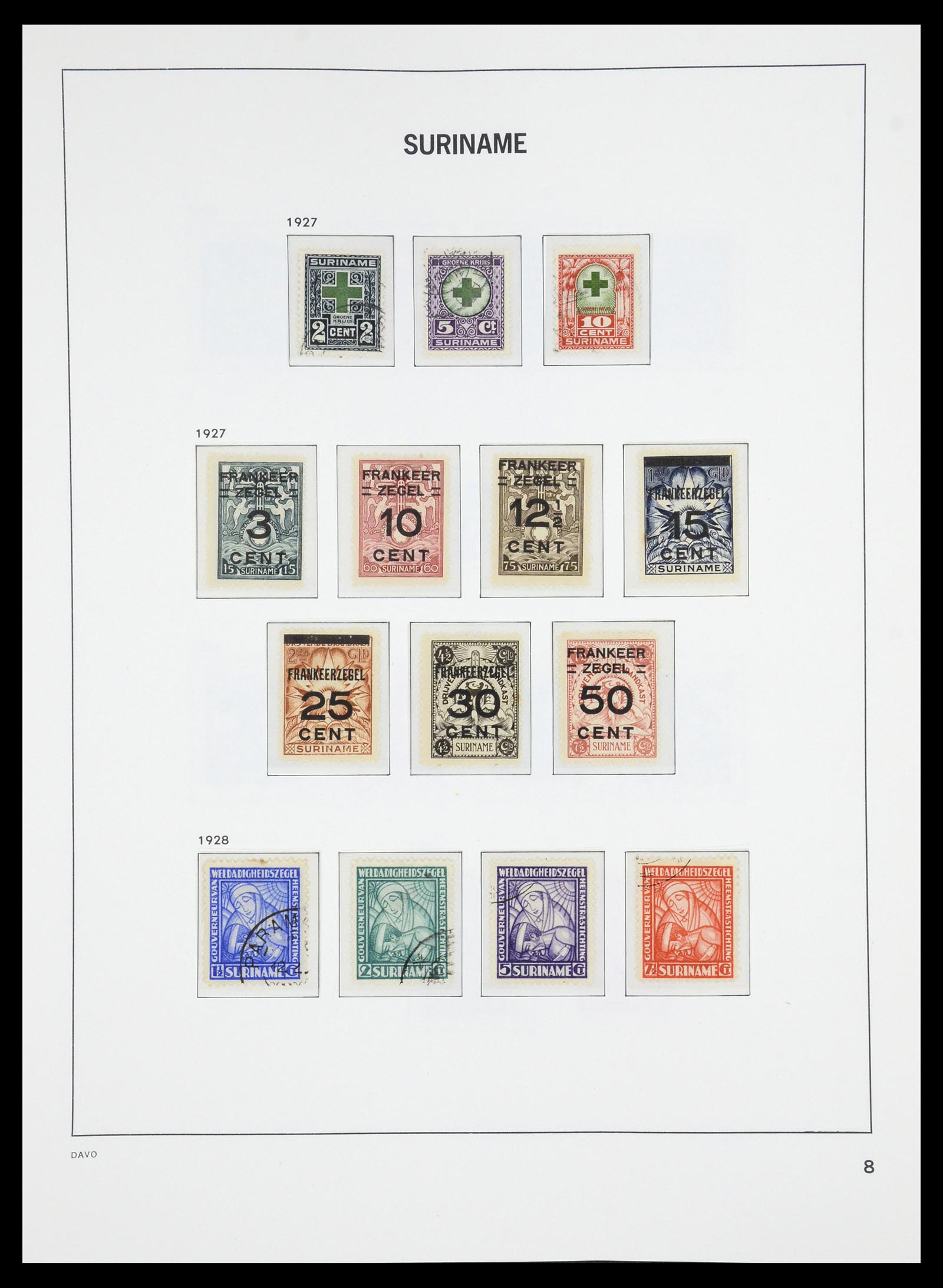 36407 001 - Postzegelverzameling 36407 Suriname 1927-1990.