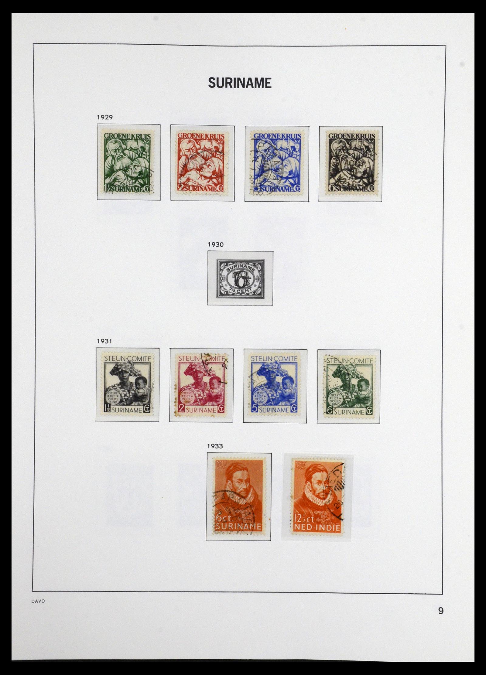 36407 002 - Postzegelverzameling 36407 Suriname 1927-1990.