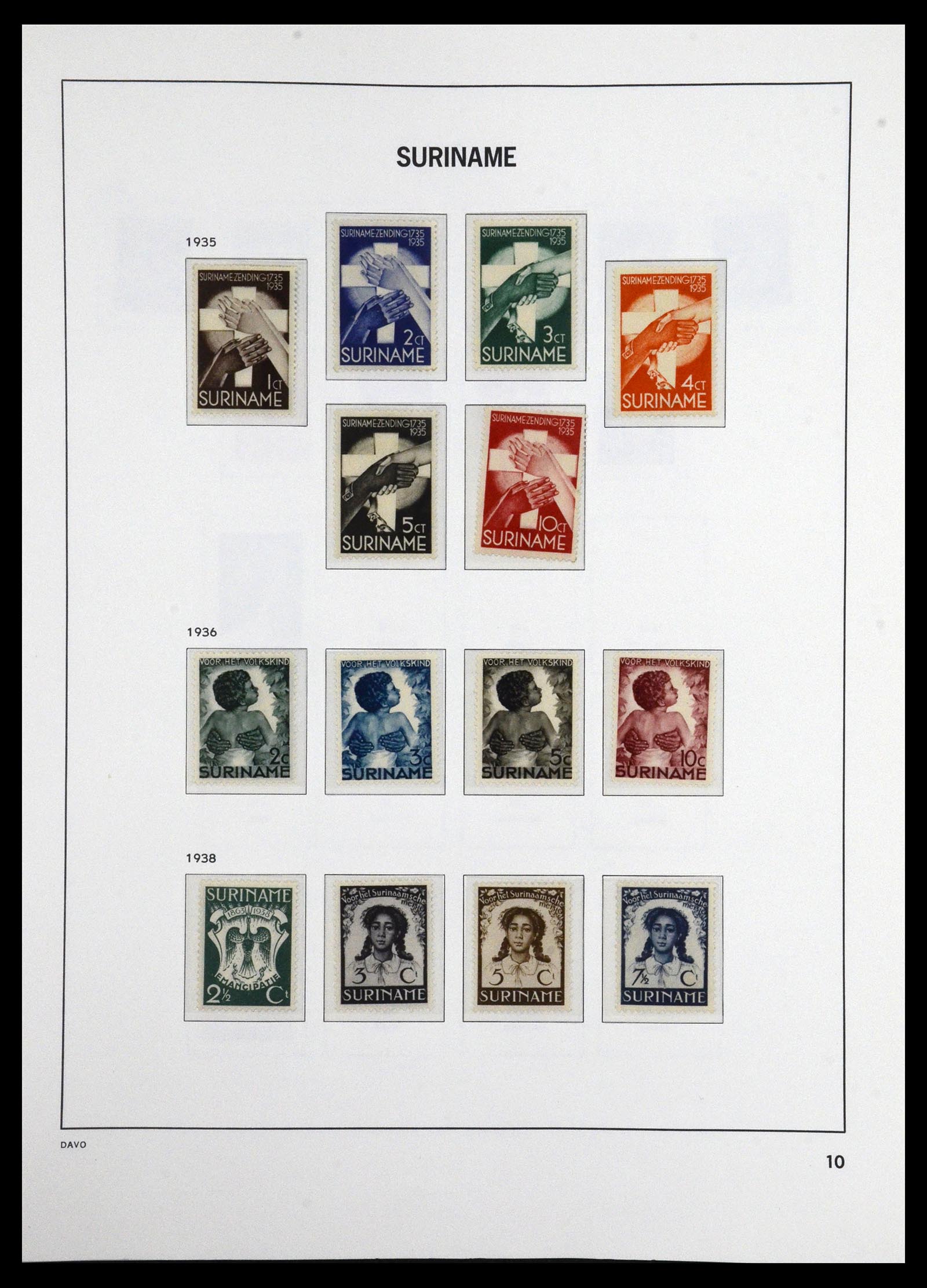 36407 003 - Postzegelverzameling 36407 Suriname 1927-1990.