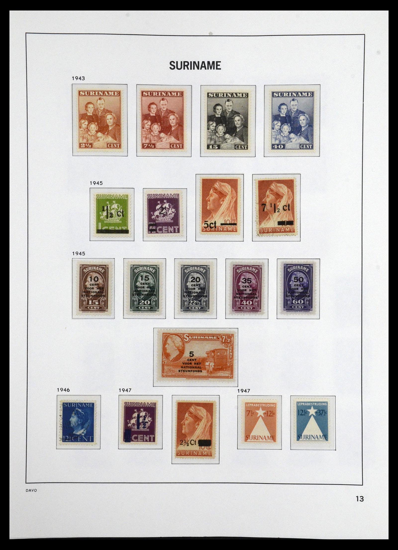 36407 006 - Stamp collection 36407 Suriname 1927-1990.