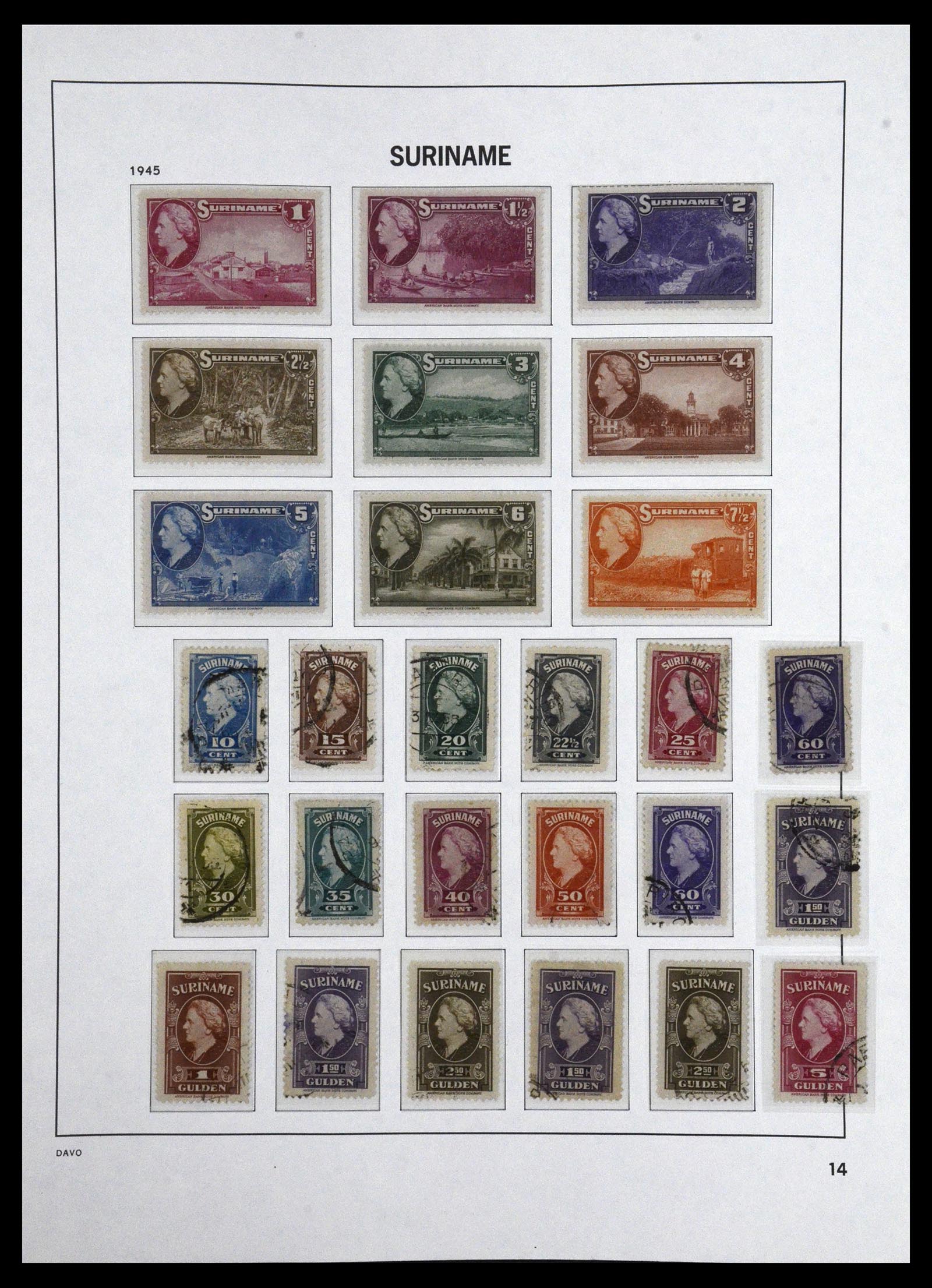 36407 007 - Postzegelverzameling 36407 Suriname 1927-1990.