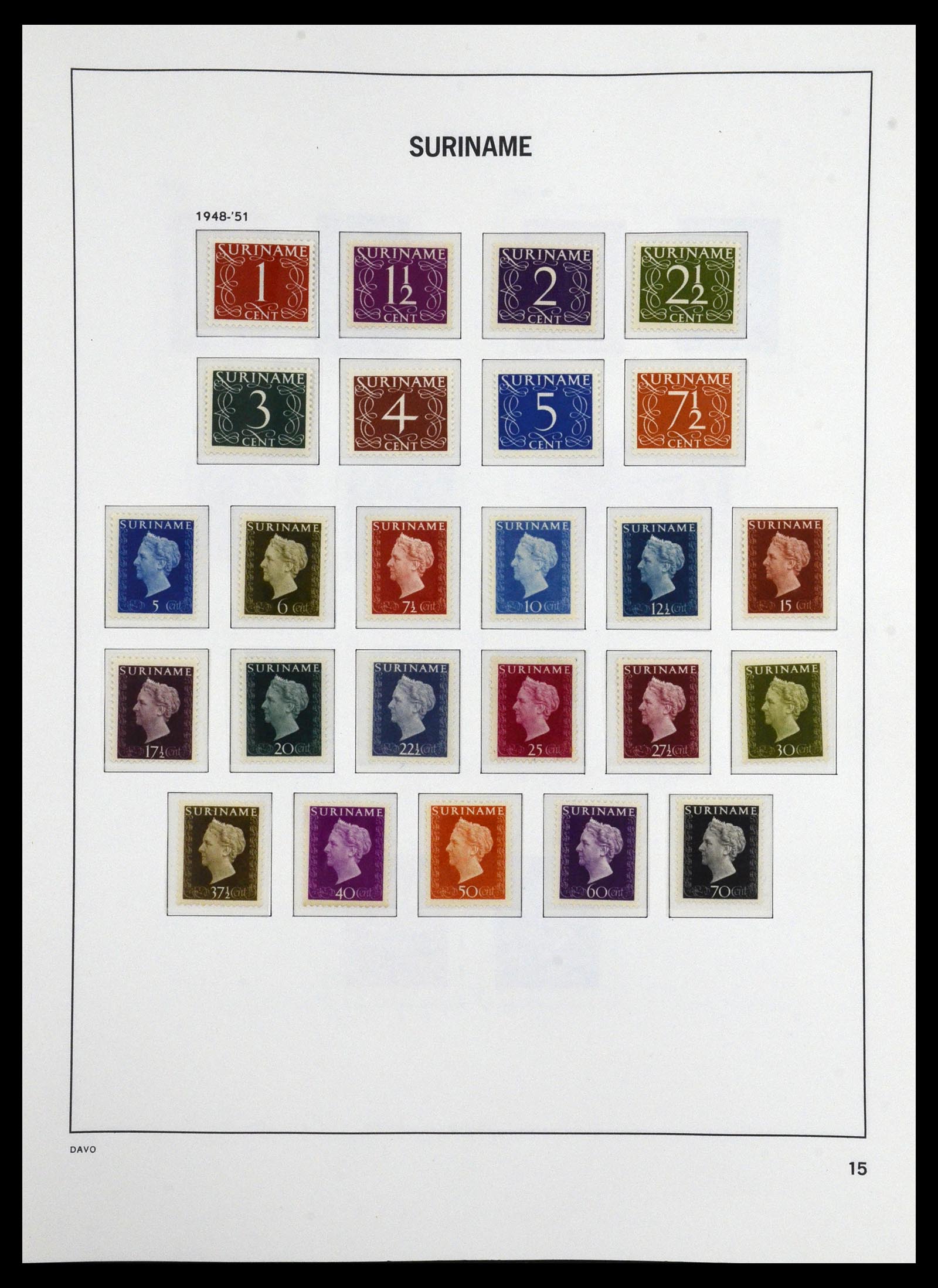 36407 008 - Postzegelverzameling 36407 Suriname 1927-1990.