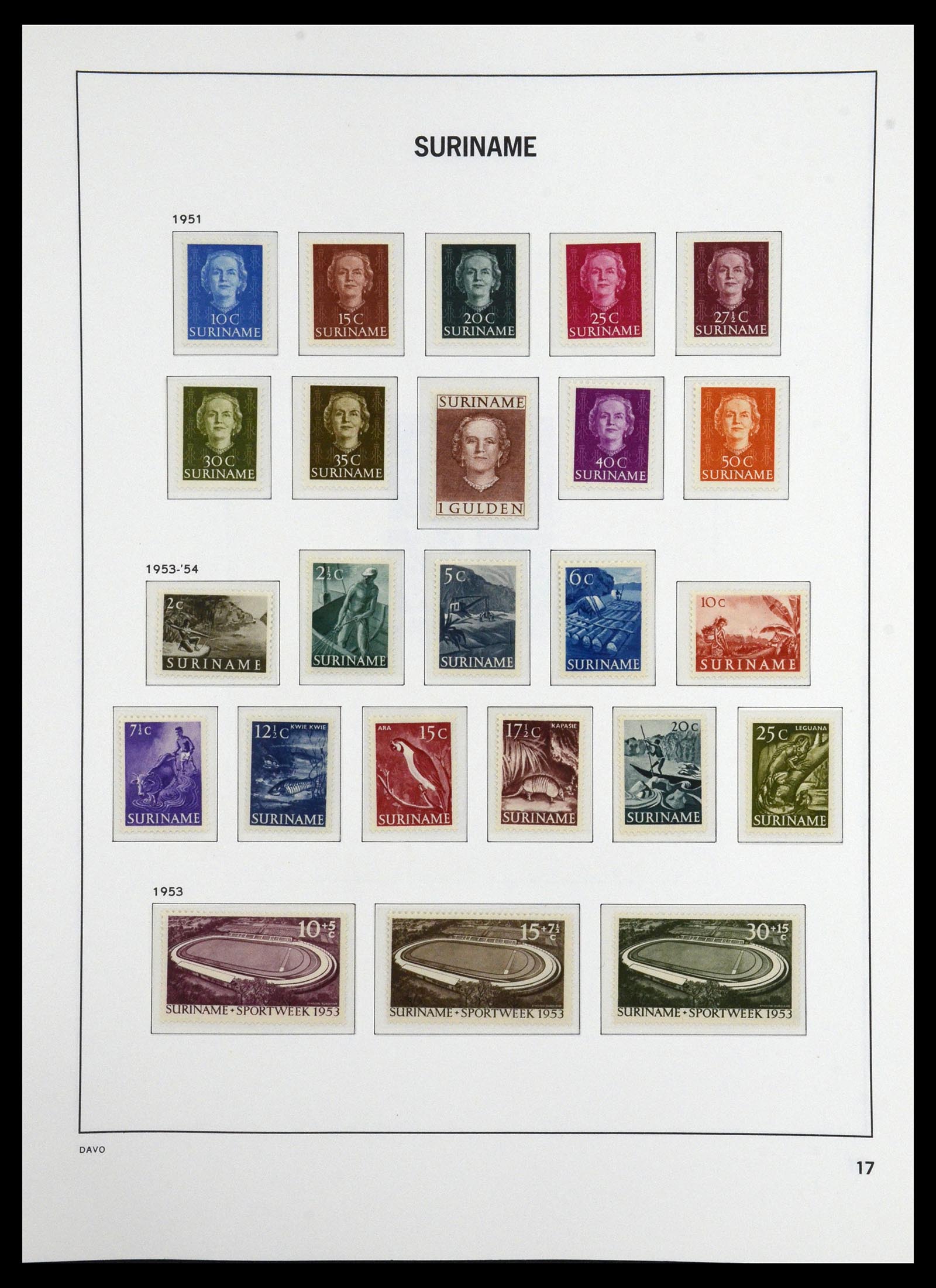 36407 010 - Postzegelverzameling 36407 Suriname 1927-1990.