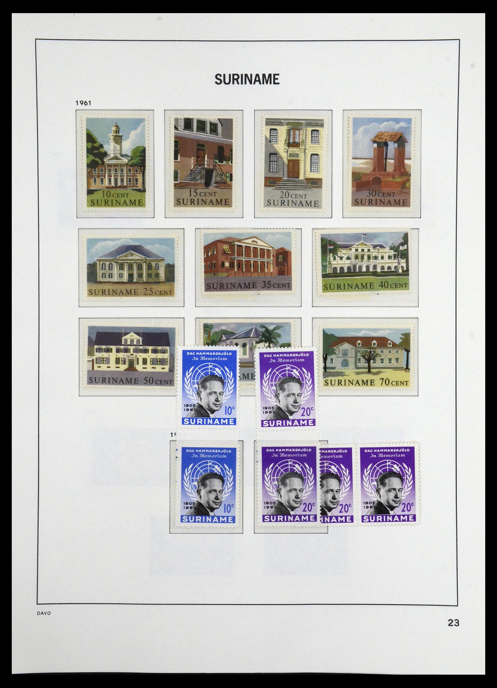 36407 016 - Postzegelverzameling 36407 Suriname 1927-1990.