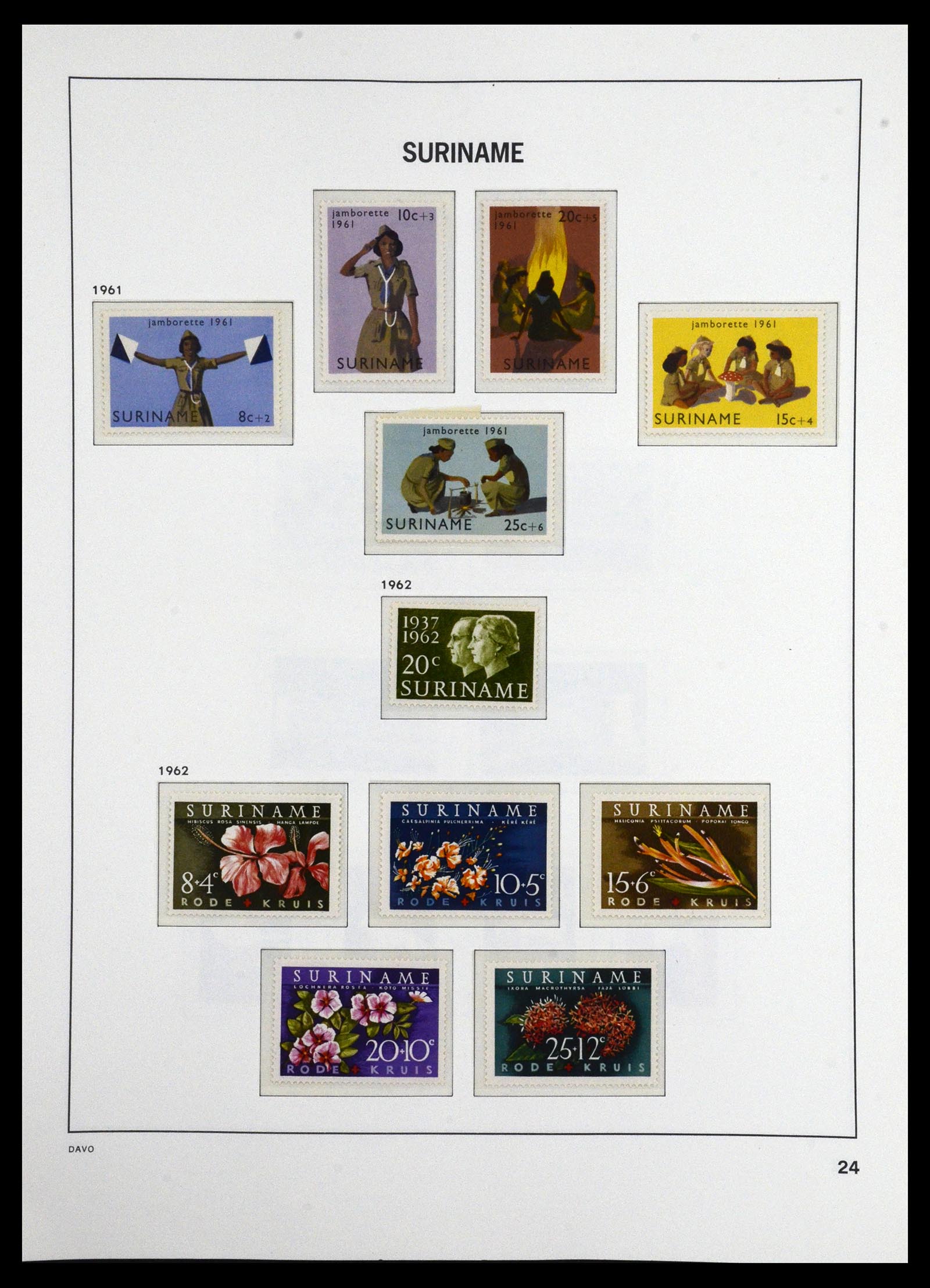 36407 017 - Postzegelverzameling 36407 Suriname 1927-1990.