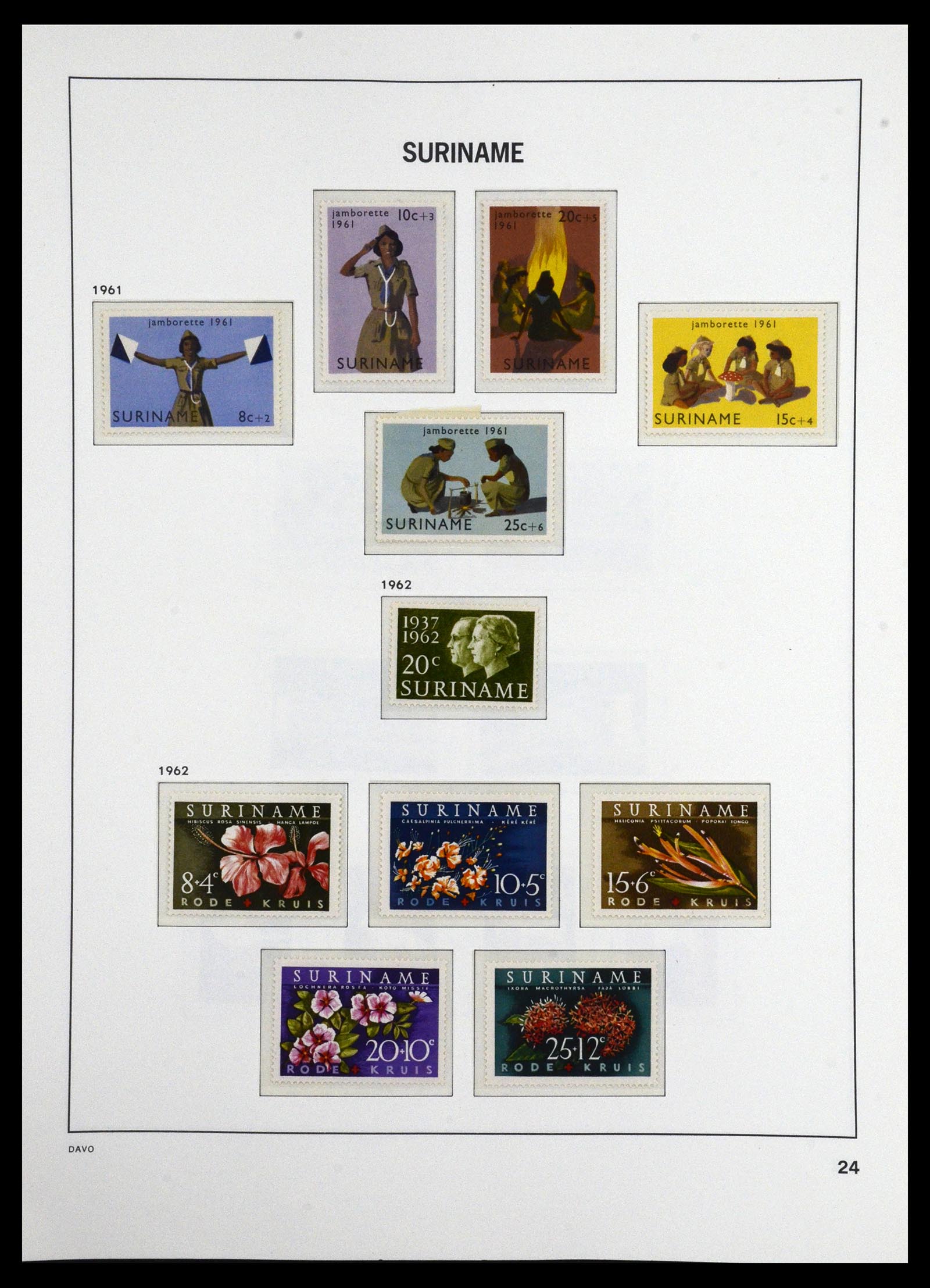 36407 017 - Postzegelverzameling 36407 Suriname 1927-1990.
