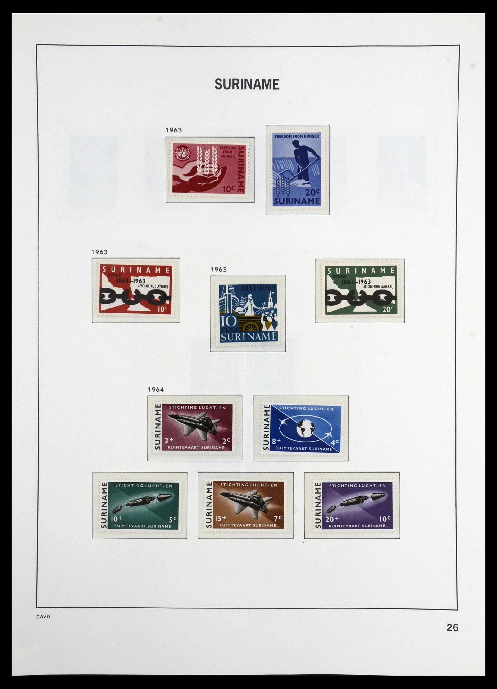 36407 019 - Postzegelverzameling 36407 Suriname 1927-1990.