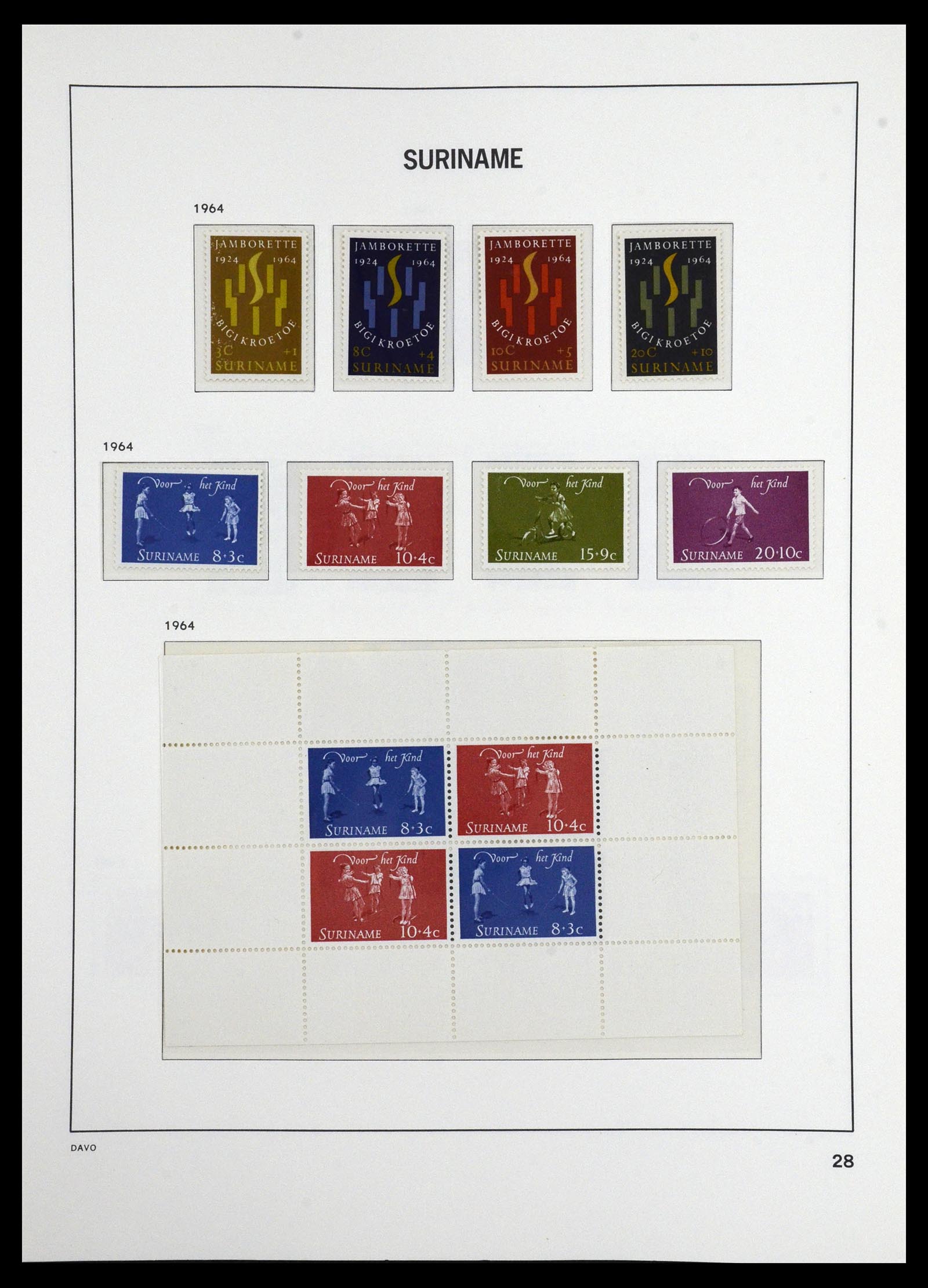 36407 021 - Postzegelverzameling 36407 Suriname 1927-1990.