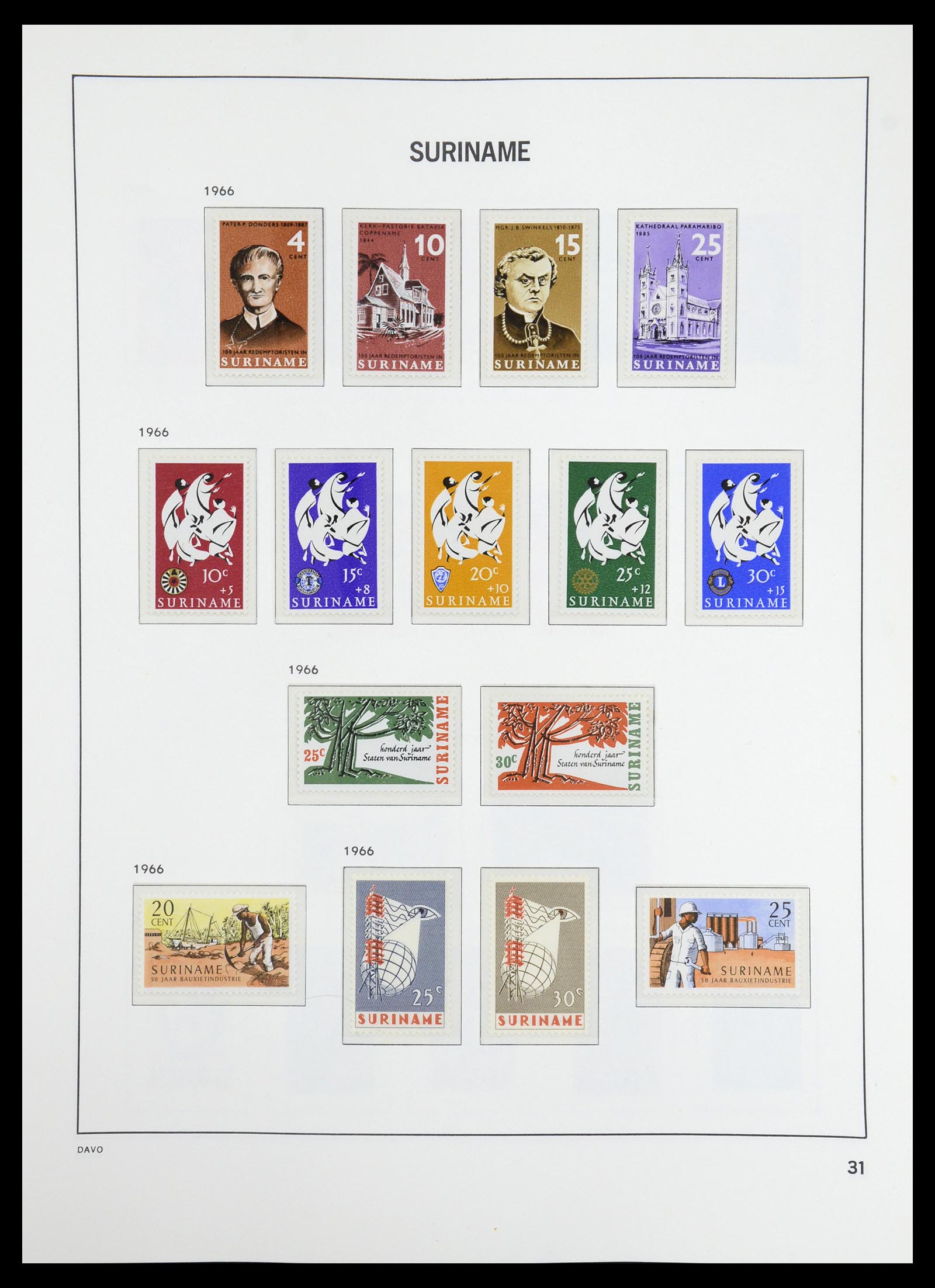 36407 025 - Postzegelverzameling 36407 Suriname 1927-1990.