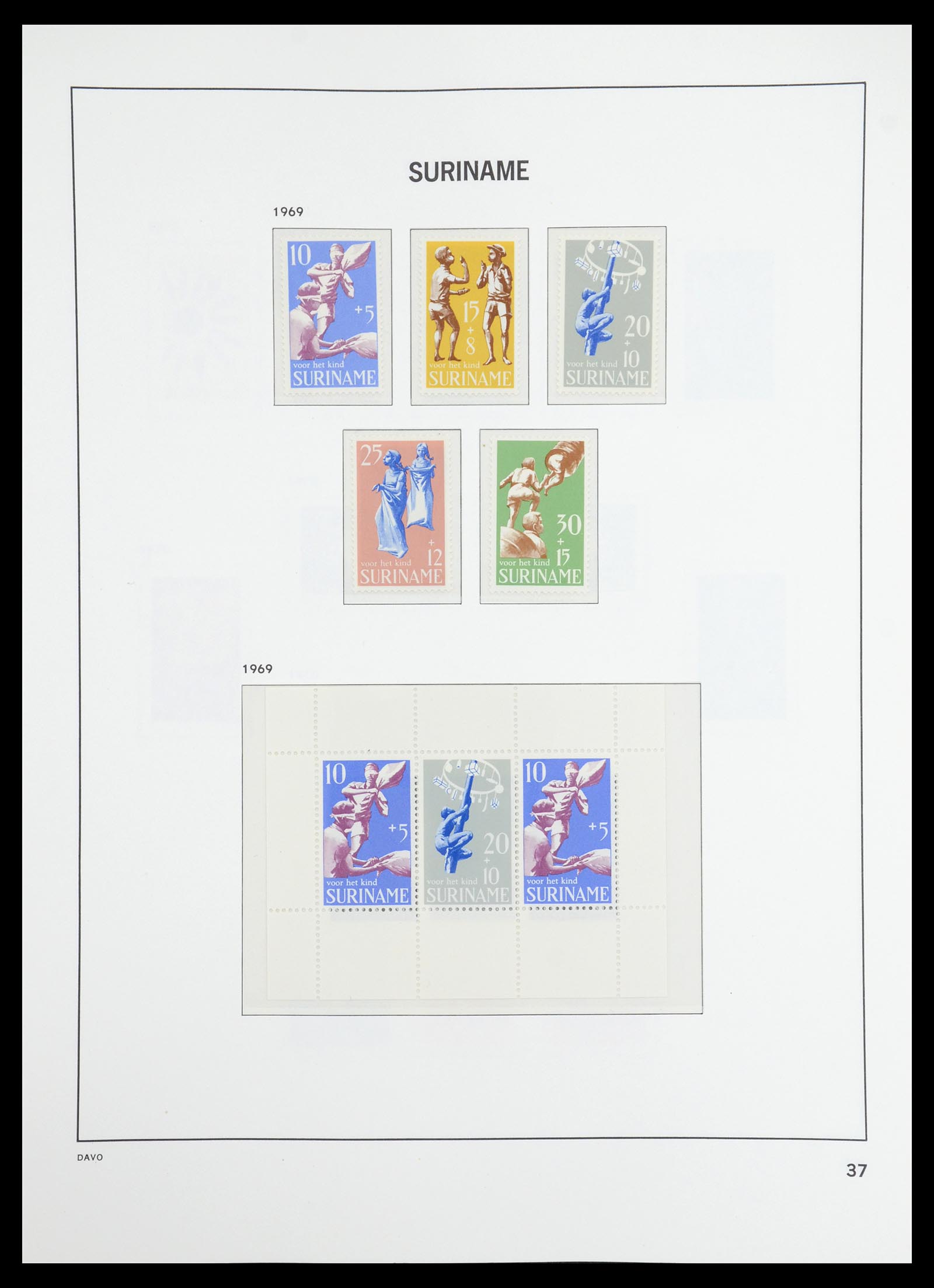 36407 031 - Postzegelverzameling 36407 Suriname 1927-1990.