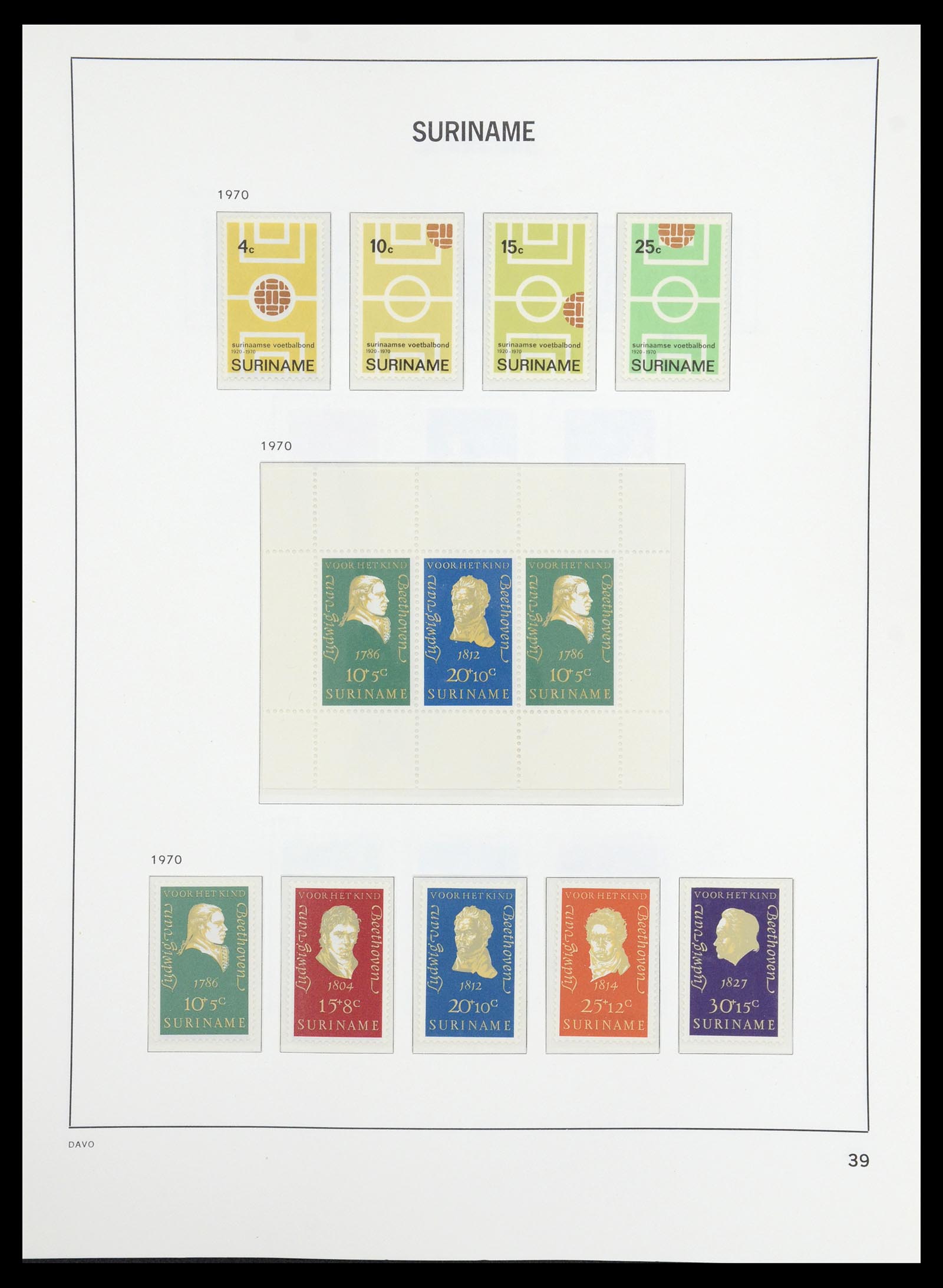 36407 033 - Postzegelverzameling 36407 Suriname 1927-1990.