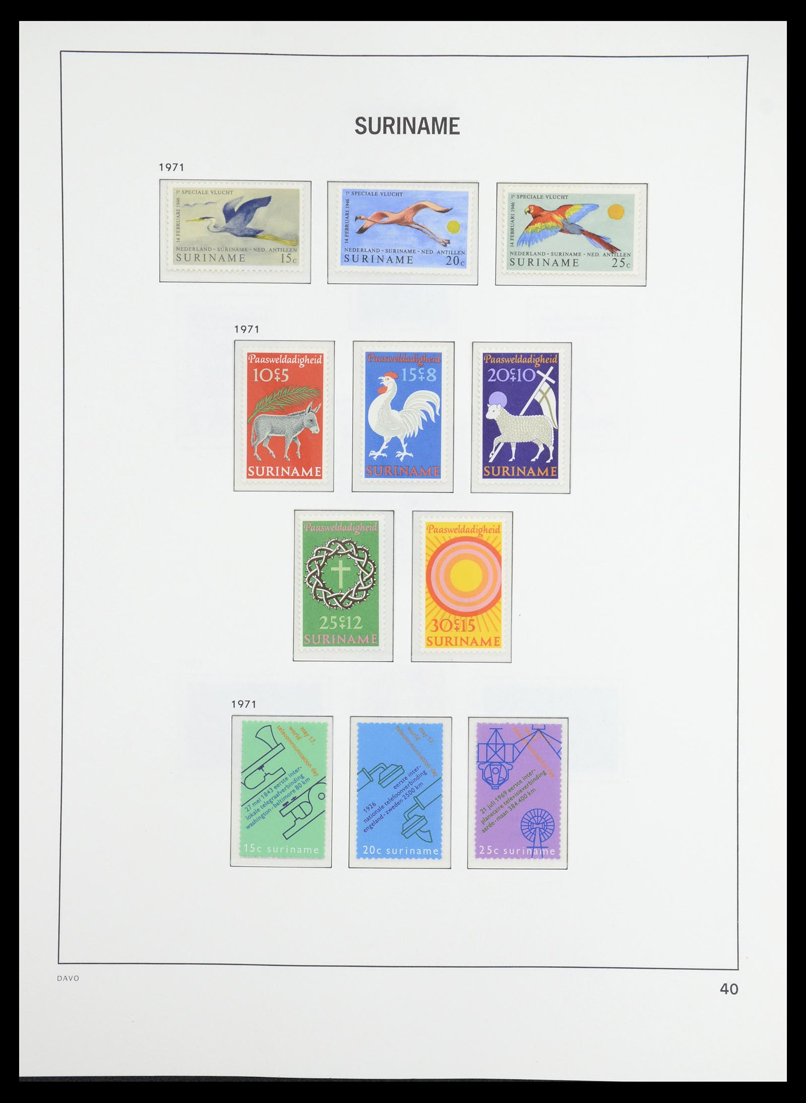 36407 034 - Postzegelverzameling 36407 Suriname 1927-1990.