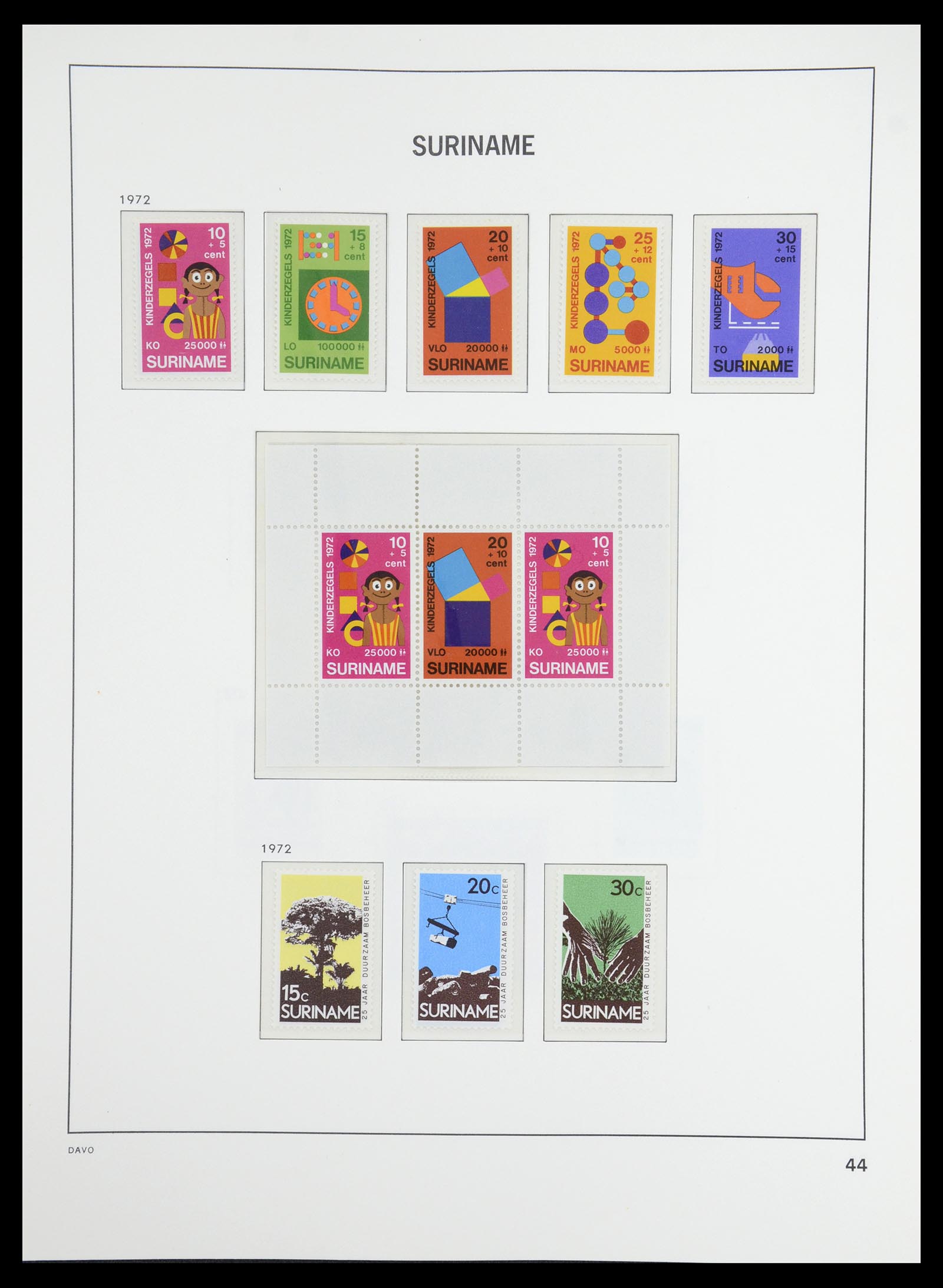 36407 038 - Postzegelverzameling 36407 Suriname 1927-1990.