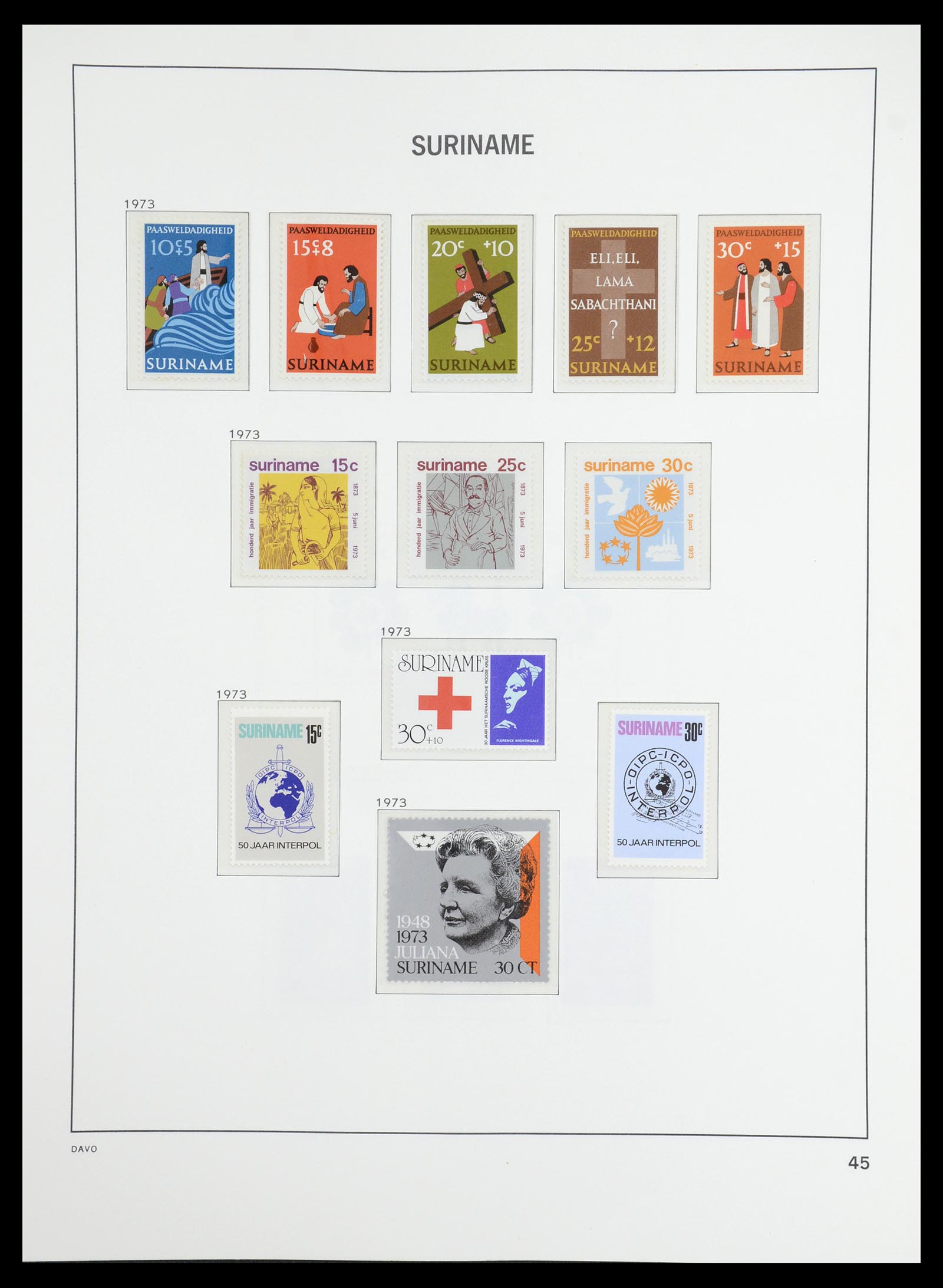 36407 039 - Postzegelverzameling 36407 Suriname 1927-1990.