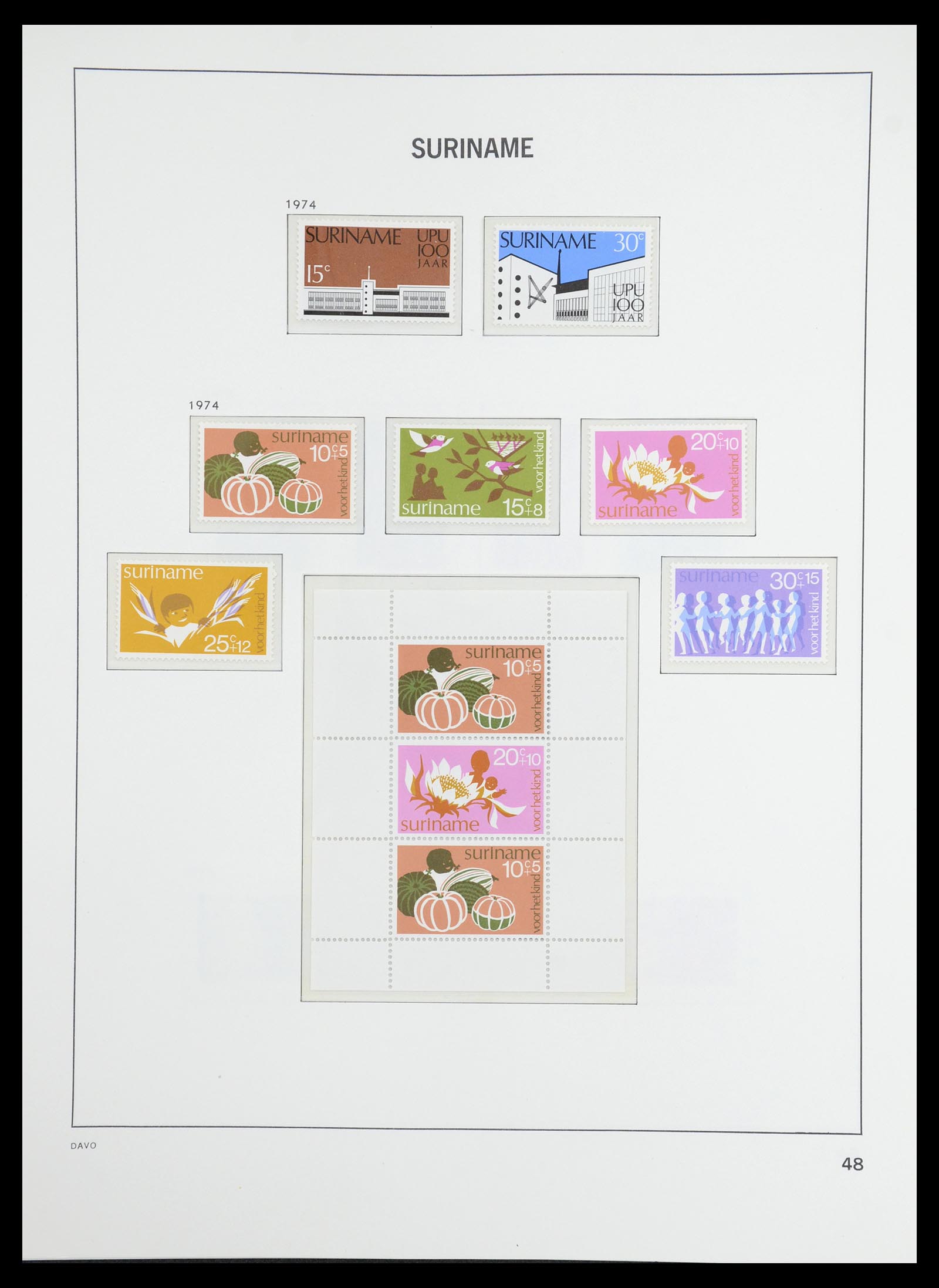 36407 042 - Postzegelverzameling 36407 Suriname 1927-1990.