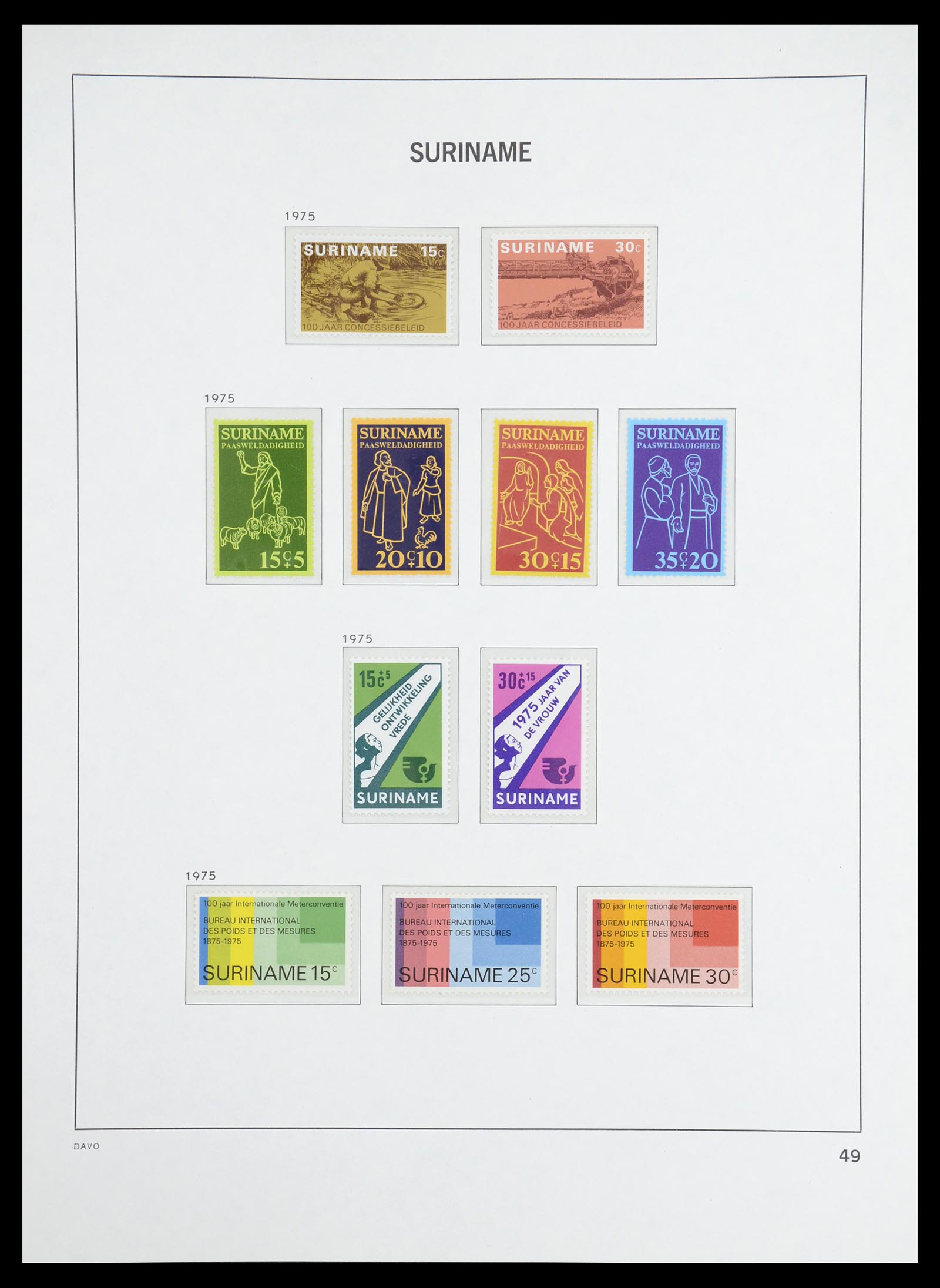 36407 043 - Postzegelverzameling 36407 Suriname 1927-1990.
